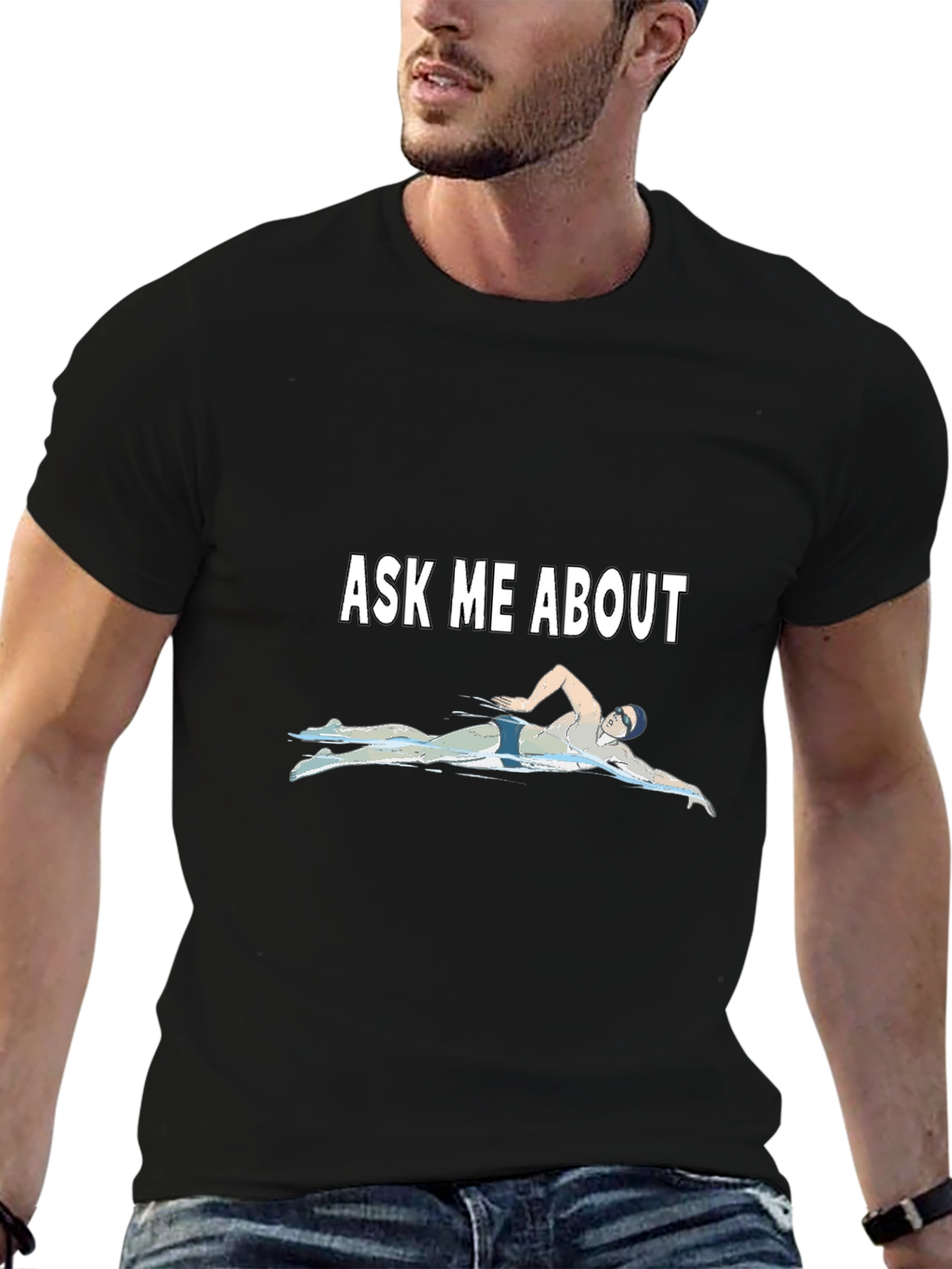 Ask Me About Swimming Graphic T-Shirt