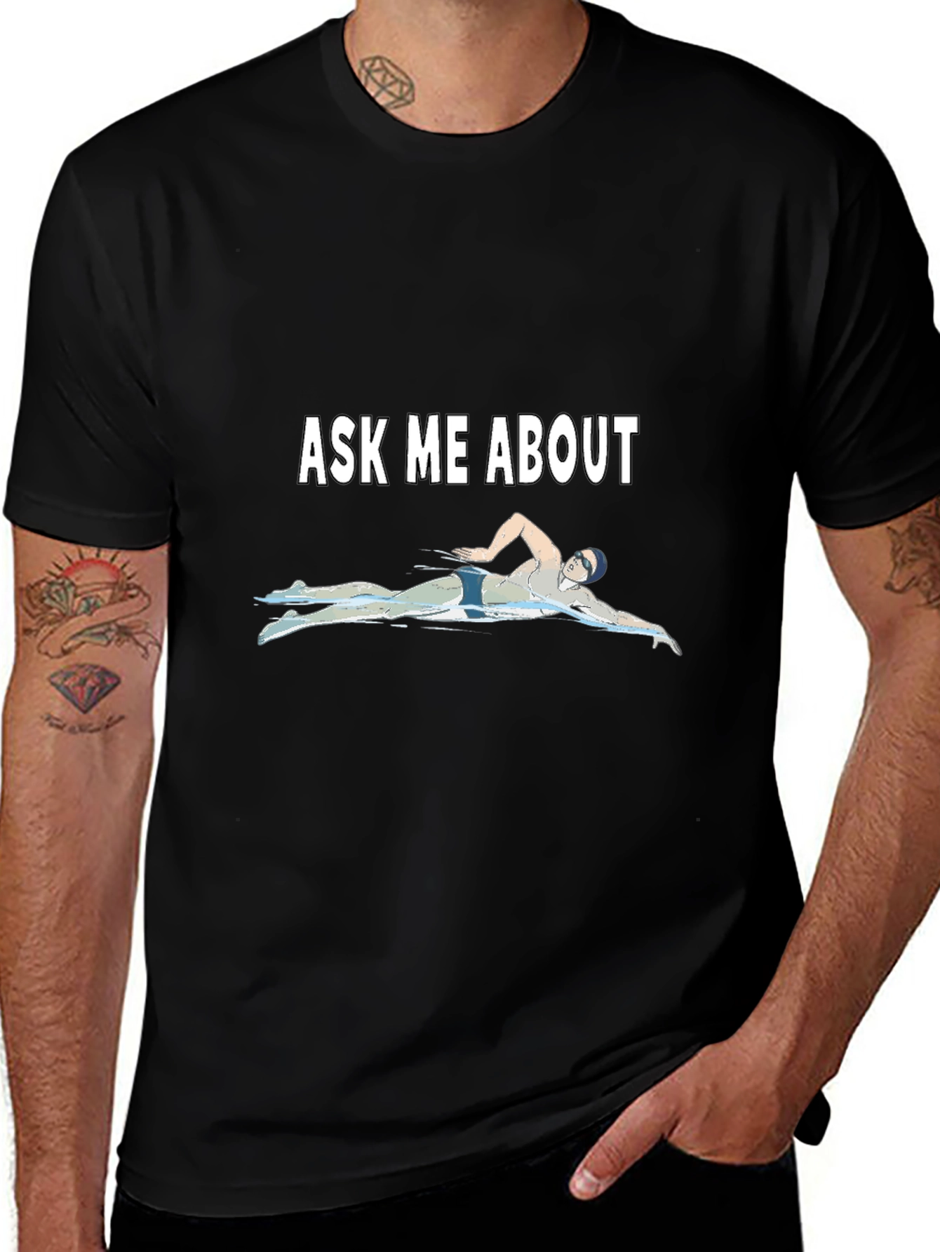 Ask Me About Swimming Graphic T-Shirt