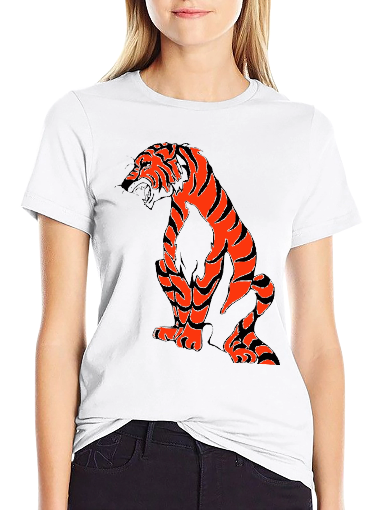 Tiger Graphic Tee - Mens Black T-Shirt