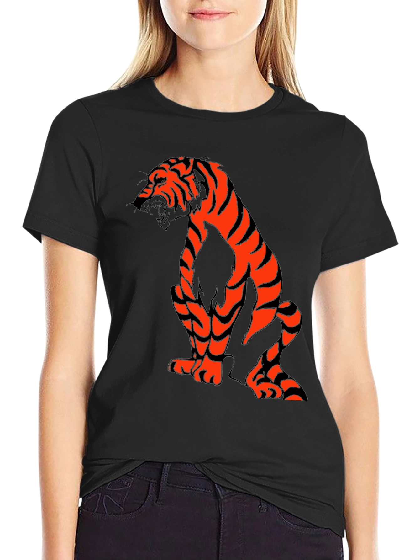 Tiger Graphic Tee - Mens Black T-Shirt