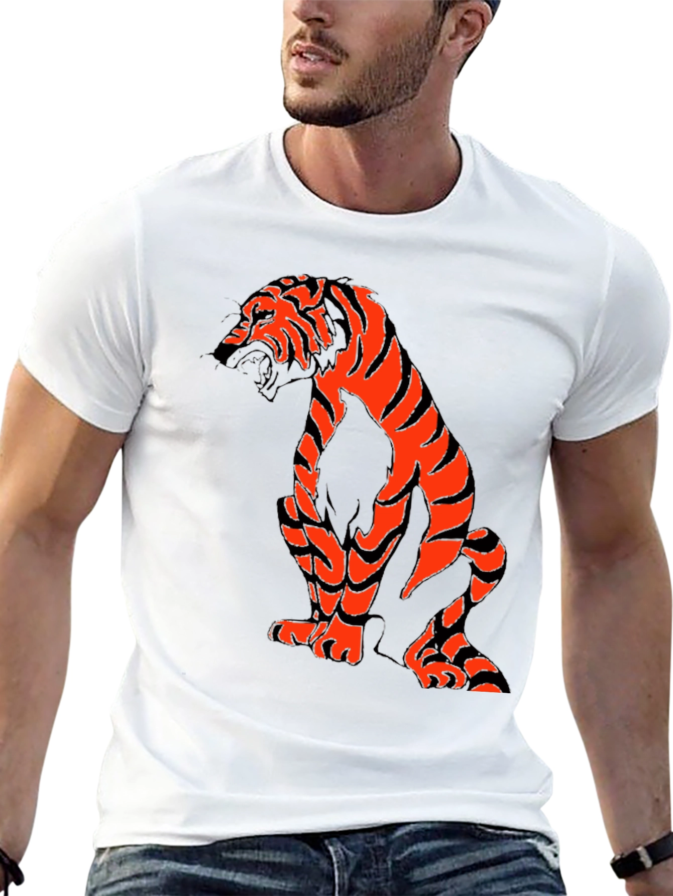Tiger Graphic Tee - Mens Black T-Shirt
