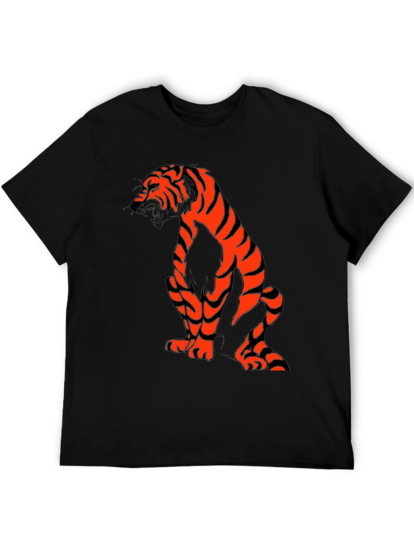 Tiger Graphic Tee - Mens Black T-Shirt