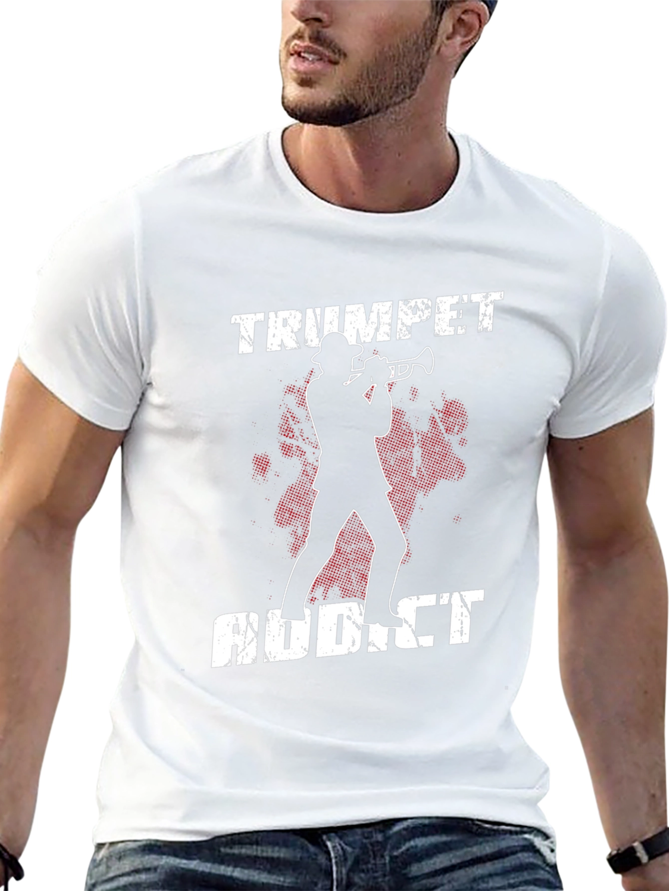 Trumpet Addict Graphic T-Shirt Musician Tee