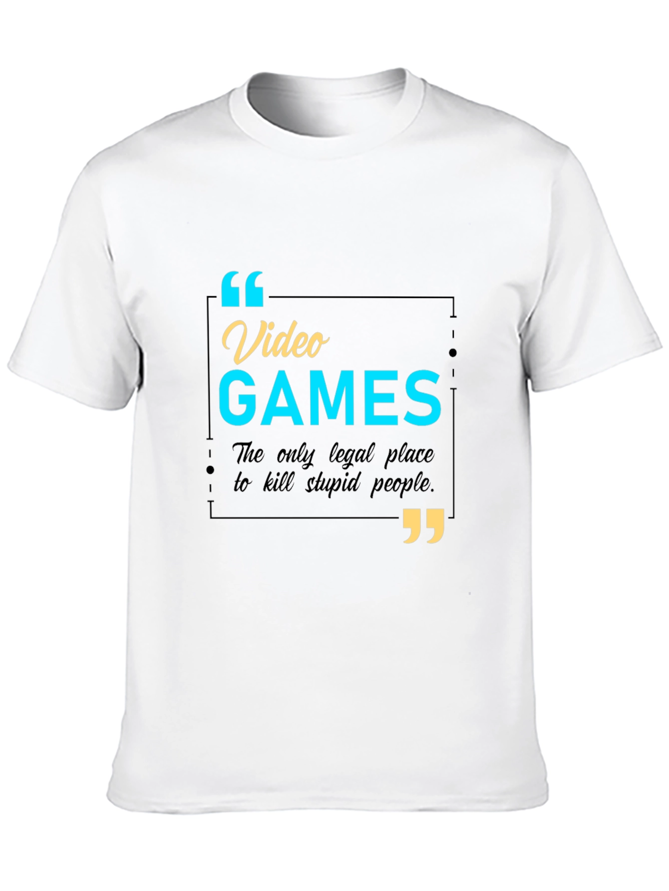 Video Games Funny Slogan T-Shirt - Kill Stupid People