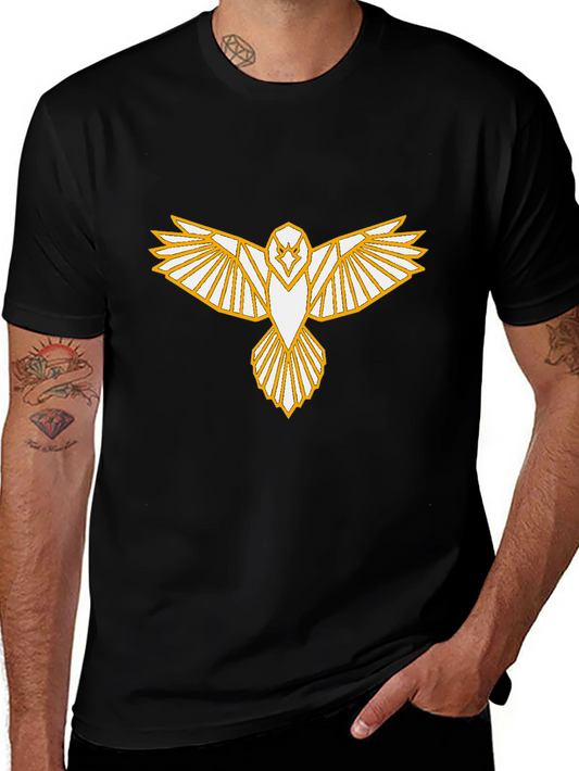 Bold Eagle Graphic Tee - Black Cotton Blend
