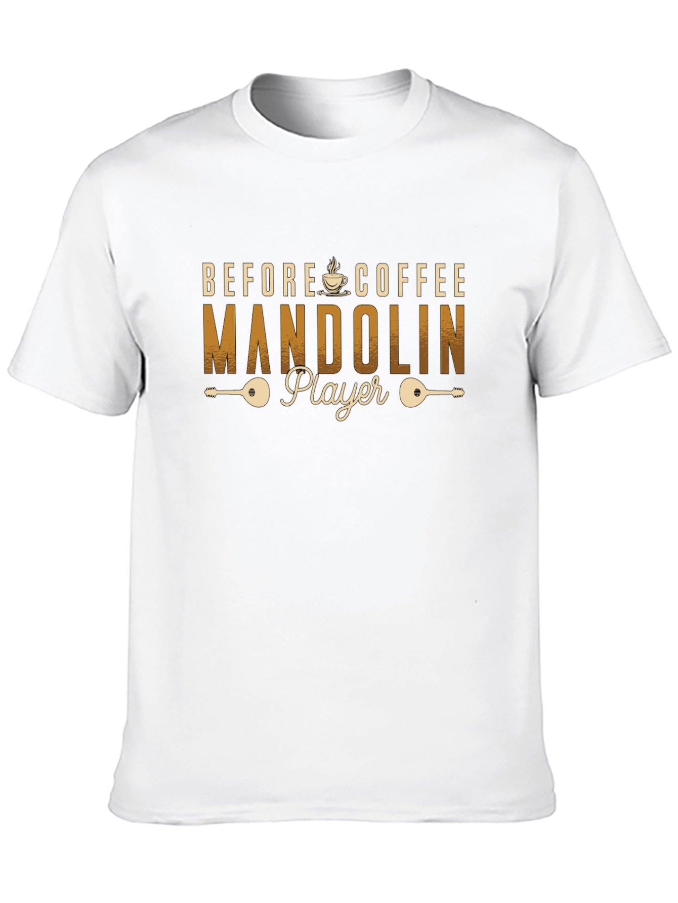 Before Coffee Mandolin Player T-Shirt
