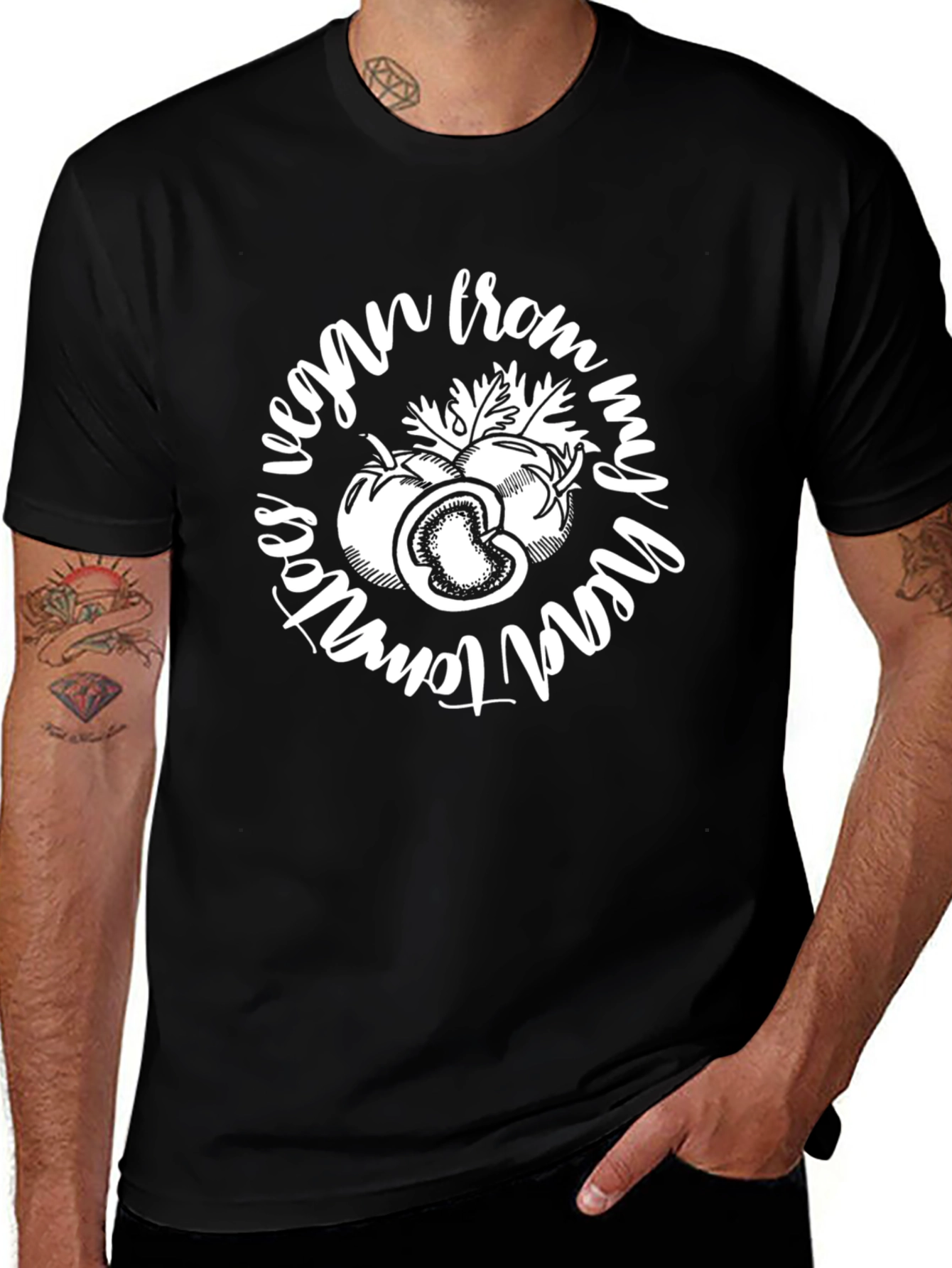 Vegan From My Head Tomatoes T-Shirt