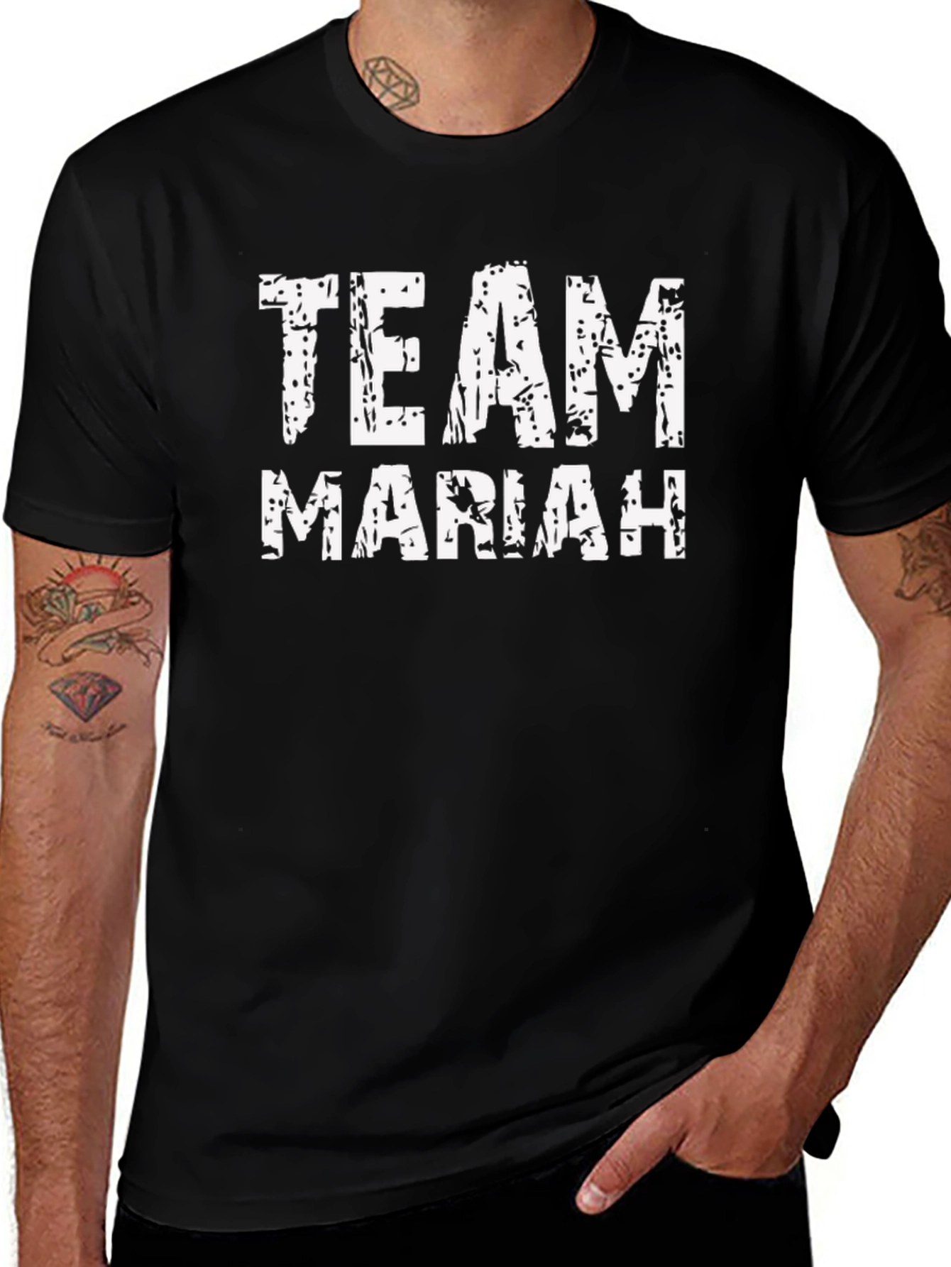 Team Mariah Graphic Tee - Black Cotton T-Shirt