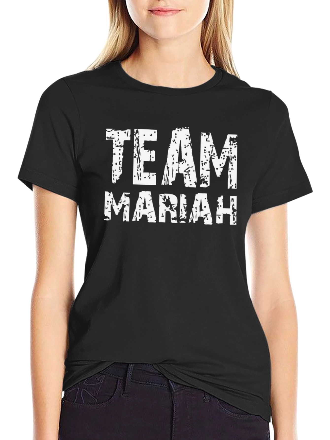 Team Mariah Graphic Tee - Black Cotton T-Shirt