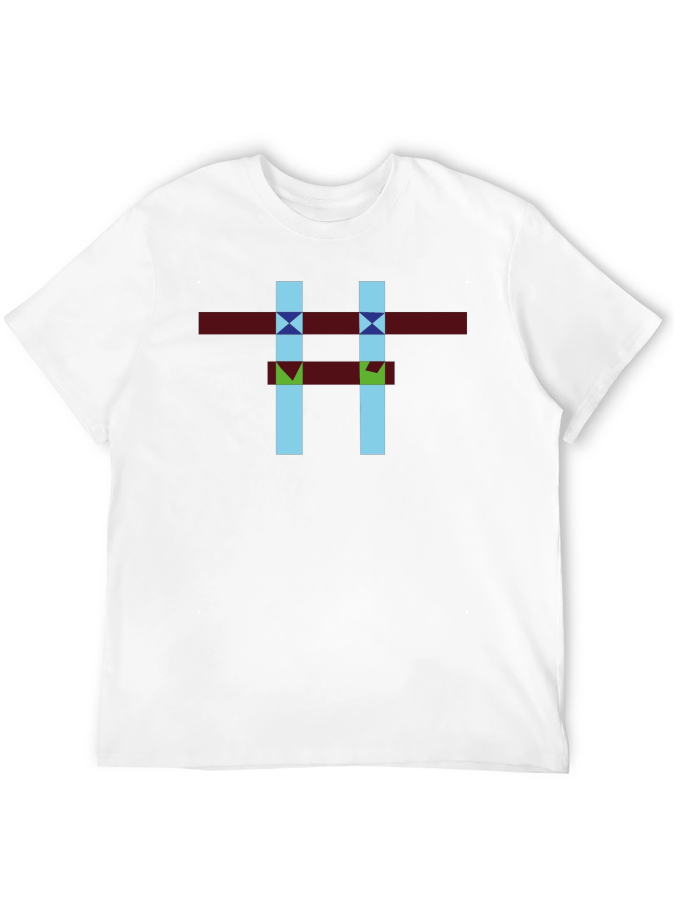 Abstract Geometric Design Black T-Shirt