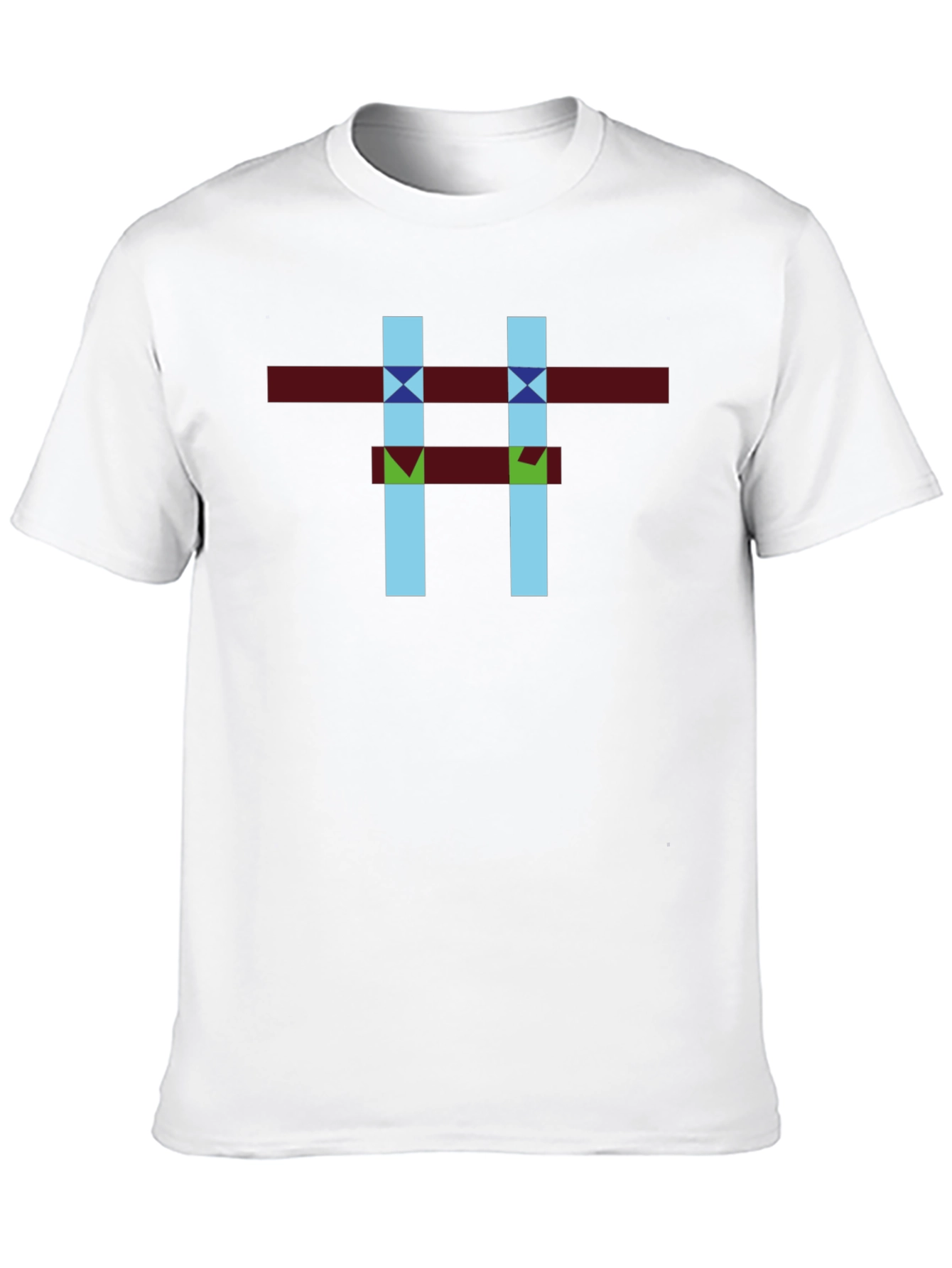 Abstract Geometric Design Black T-Shirt