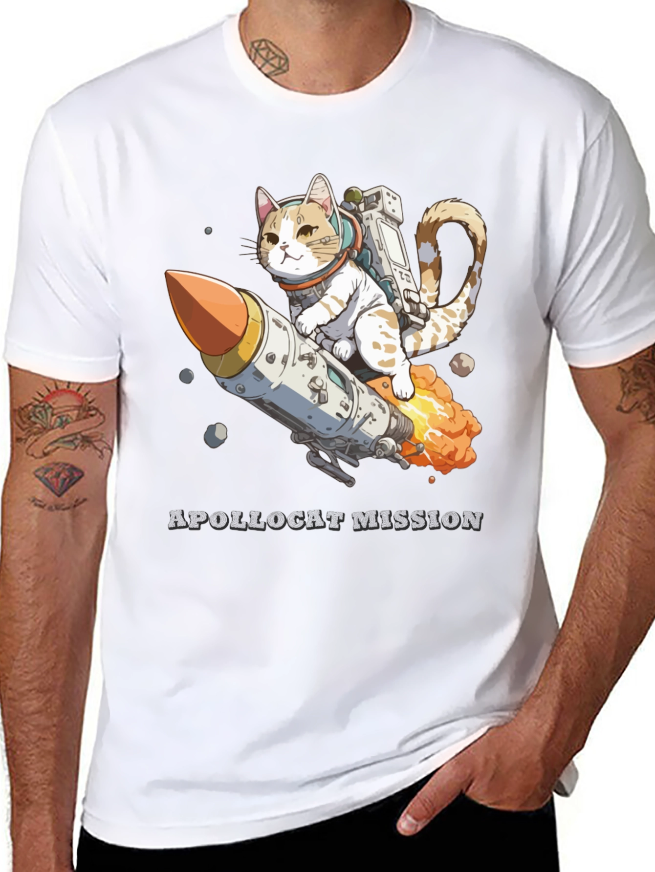 ApolloCat Mission Black T-Shirt