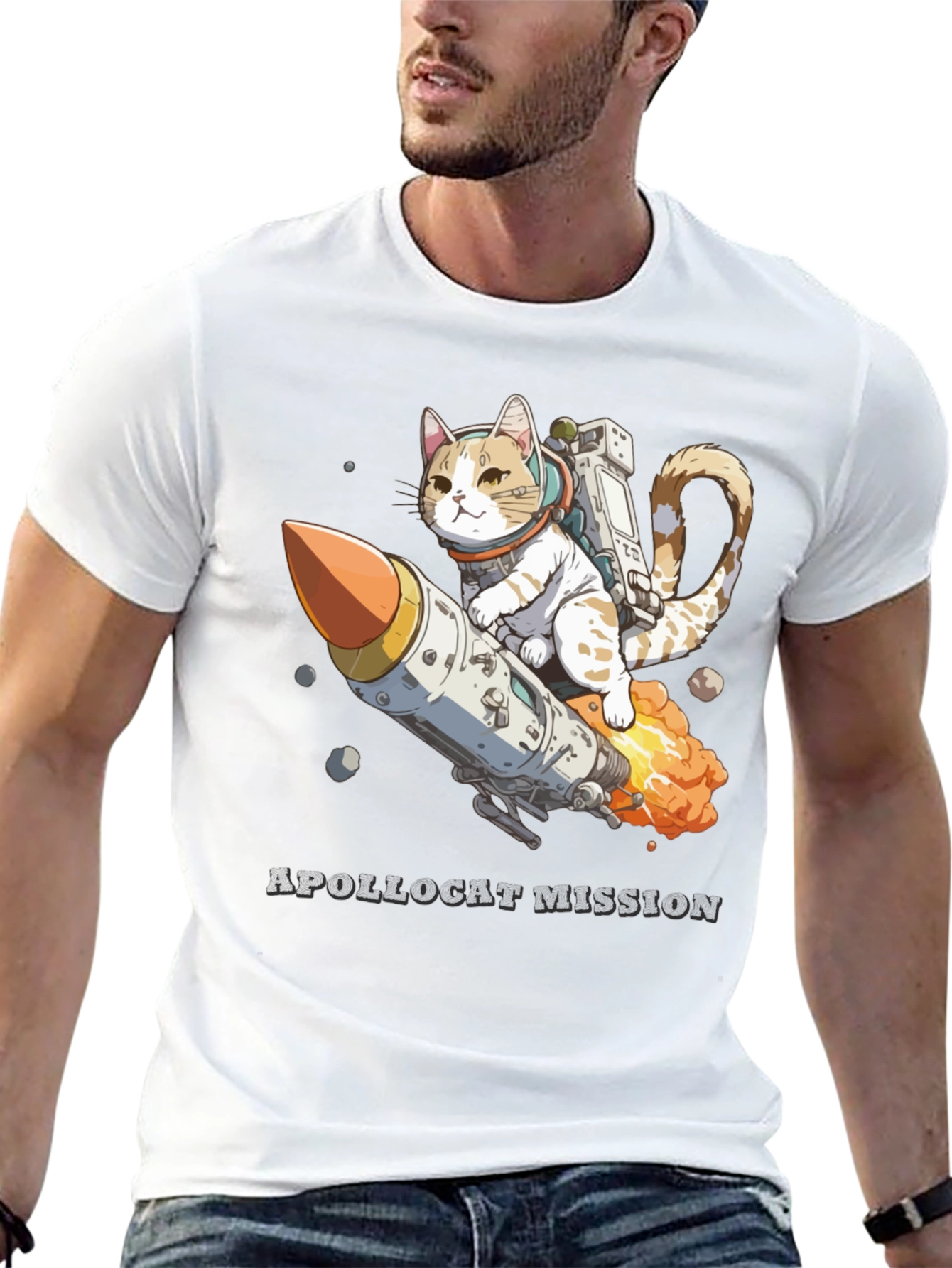 ApolloCat Mission Black T-Shirt