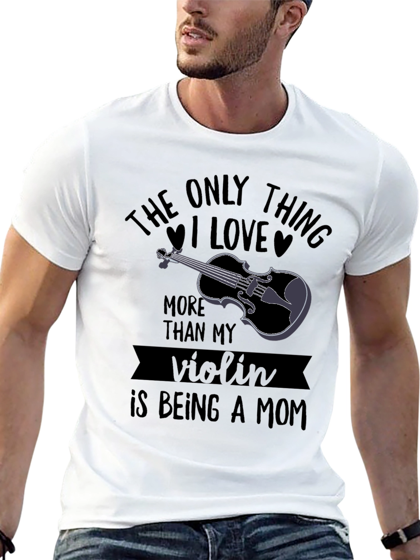 Violin Mom Graphic Tee - Black T-Shirt