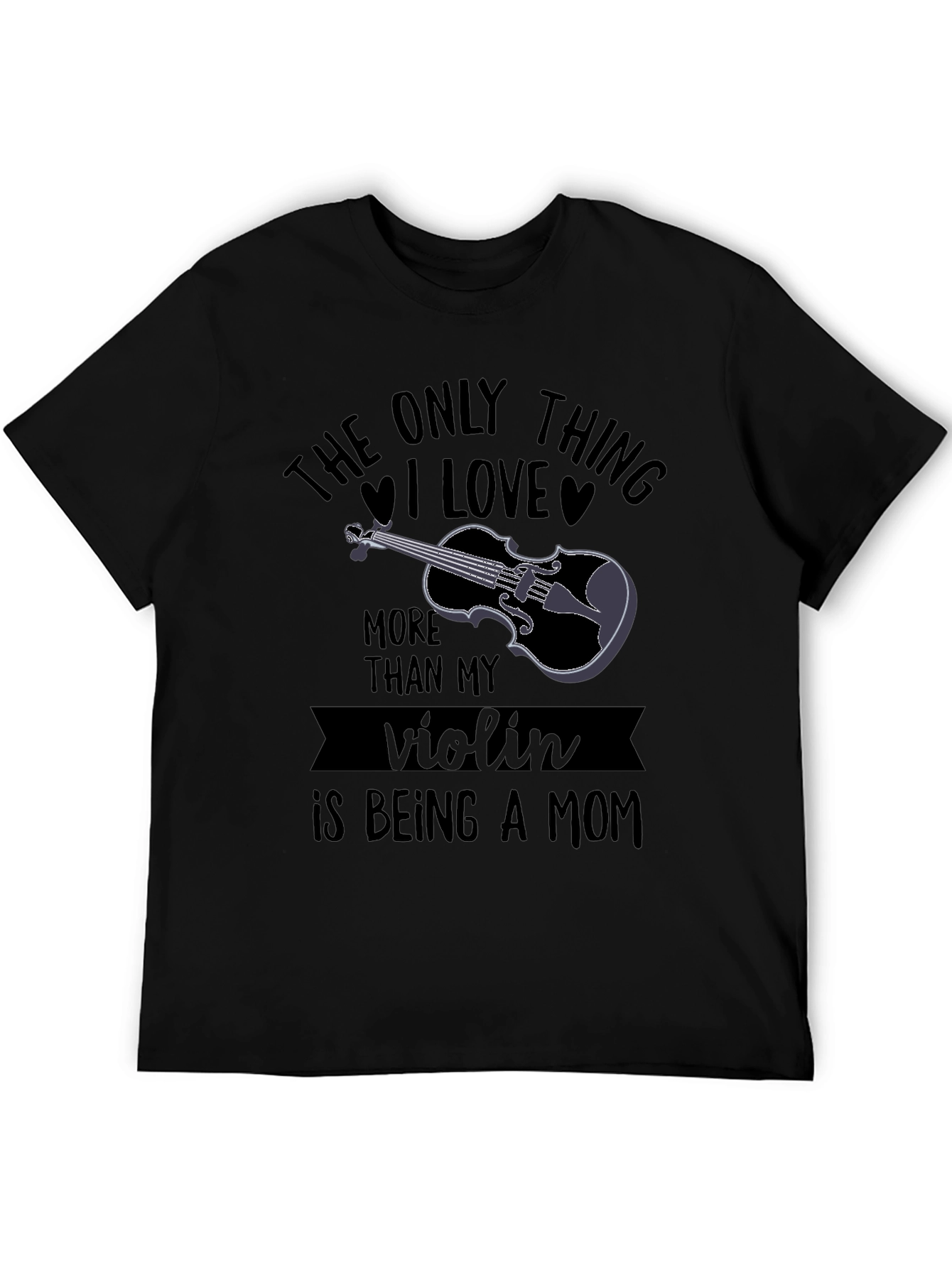 Violin Mom Graphic Tee - Black T-Shirt