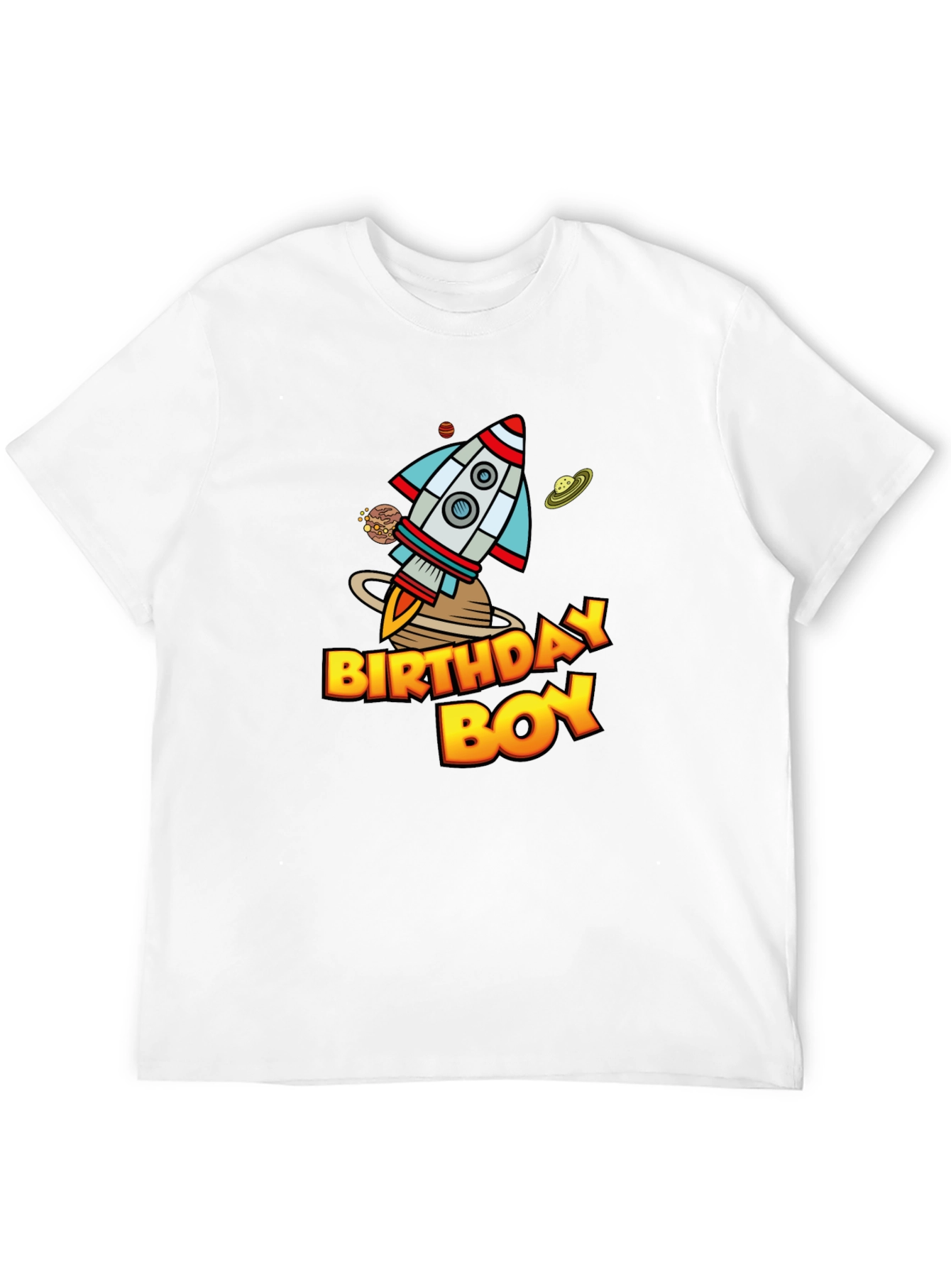 Birthday Boy Space Rocket T-Shirt