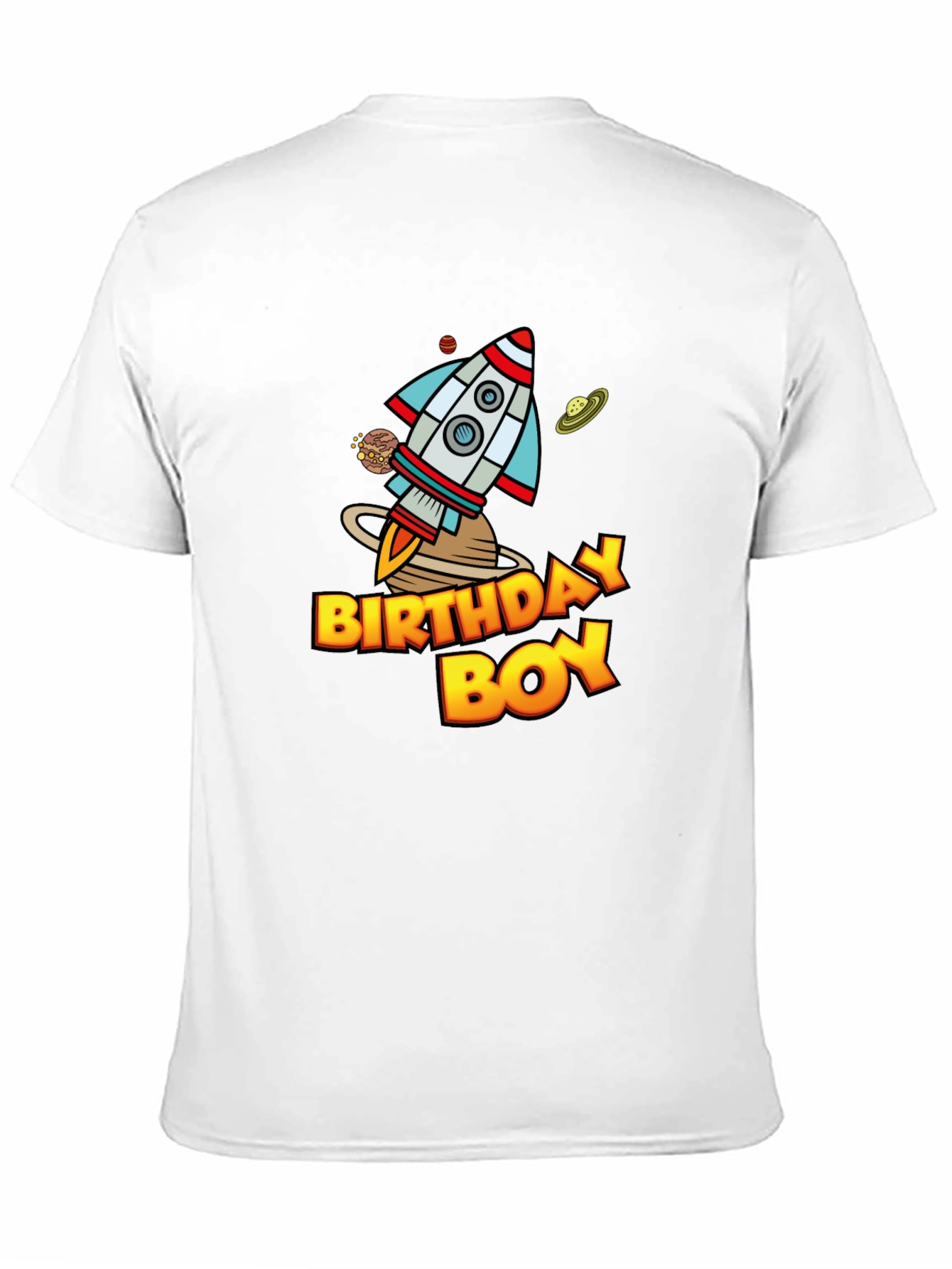 Birthday Boy Space Rocket T-Shirt