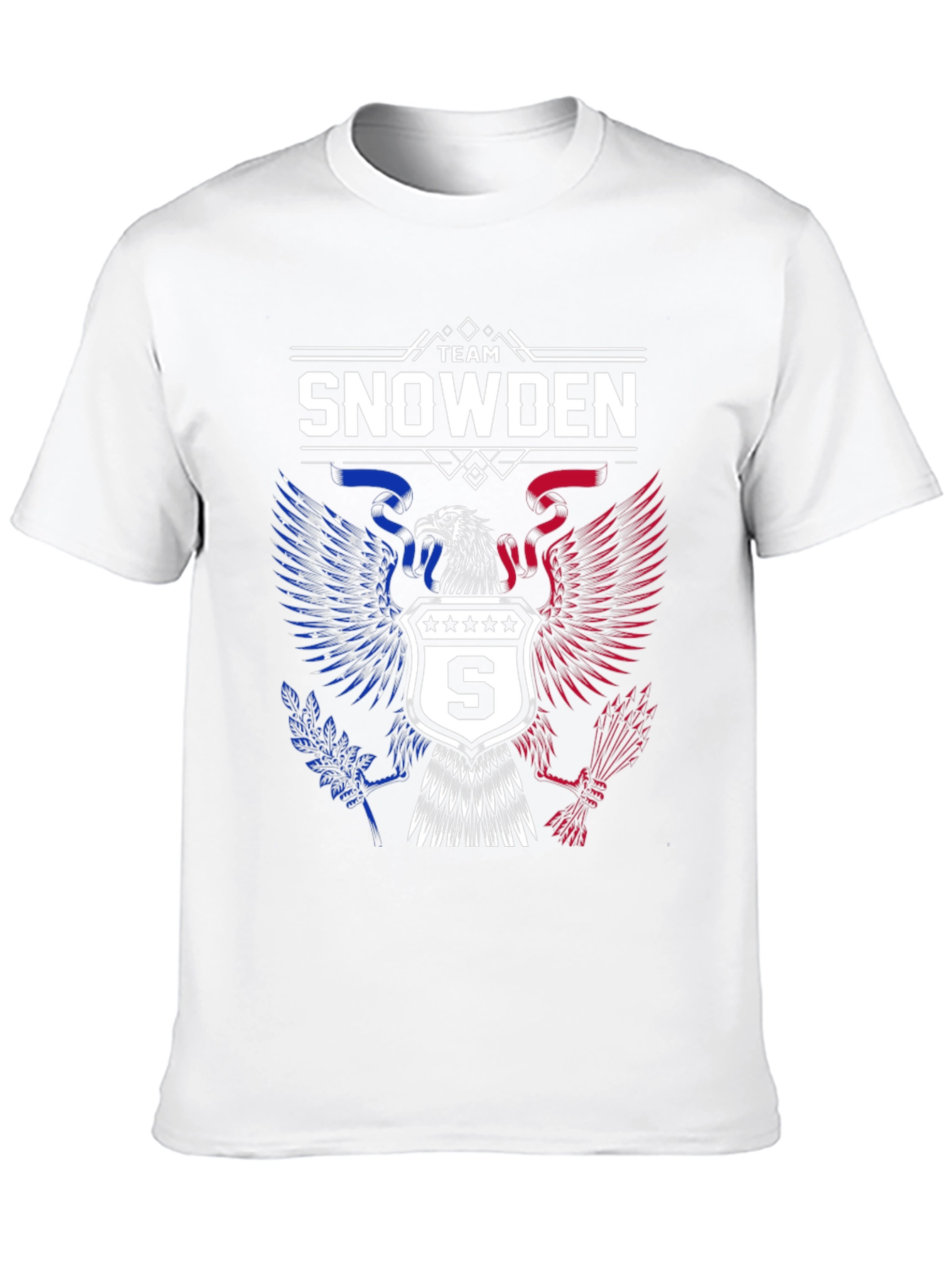 Team Snowden Eagle Patriotic Black T-Shirt