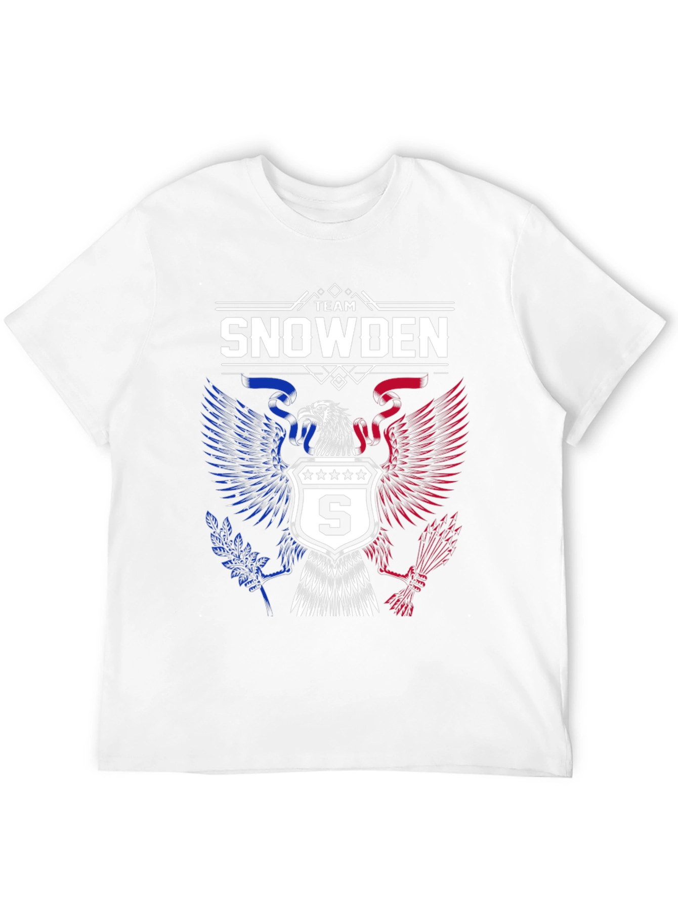 Team Snowden Eagle Patriotic Black T-Shirt