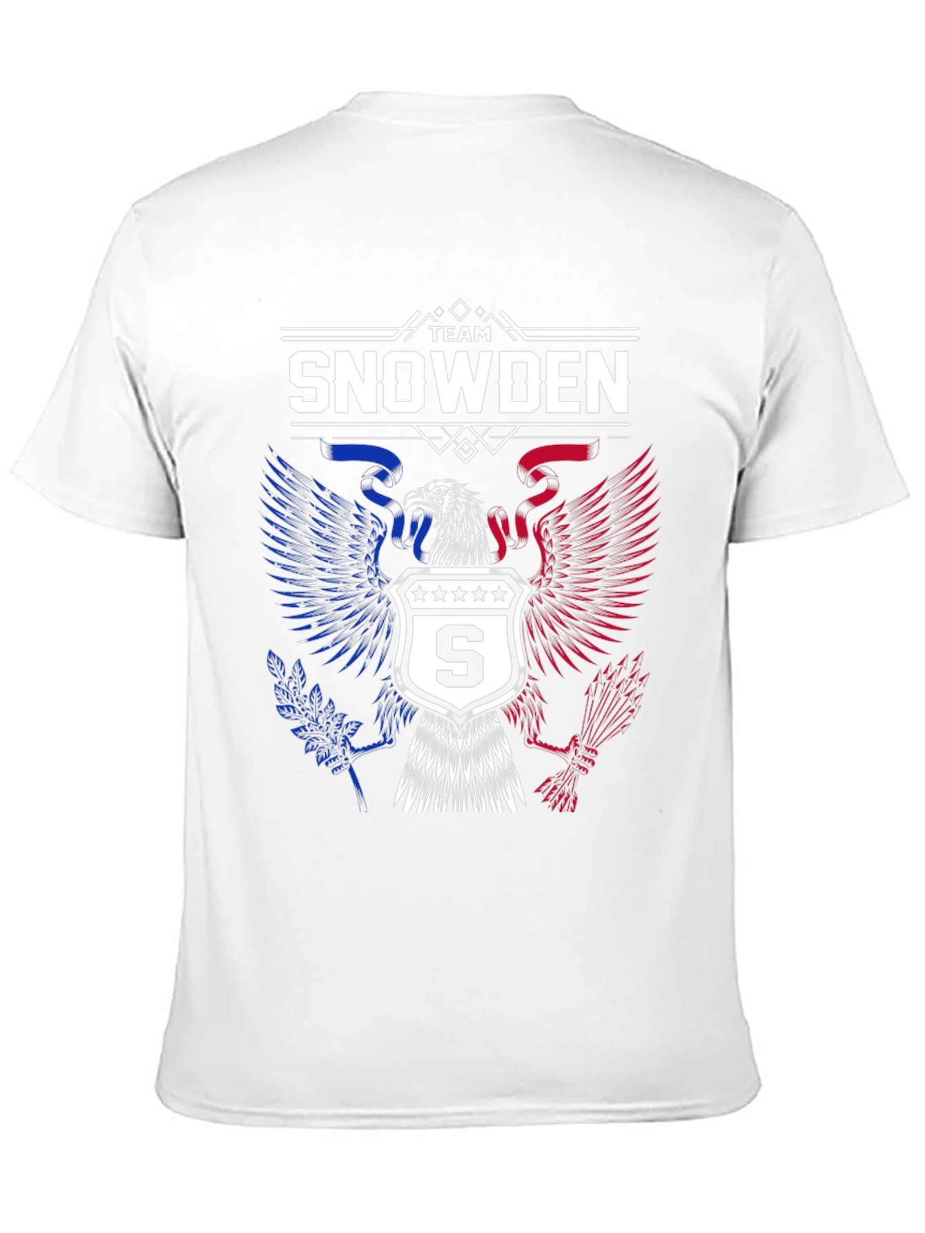 Team Snowden Eagle Patriotic Black T-Shirt