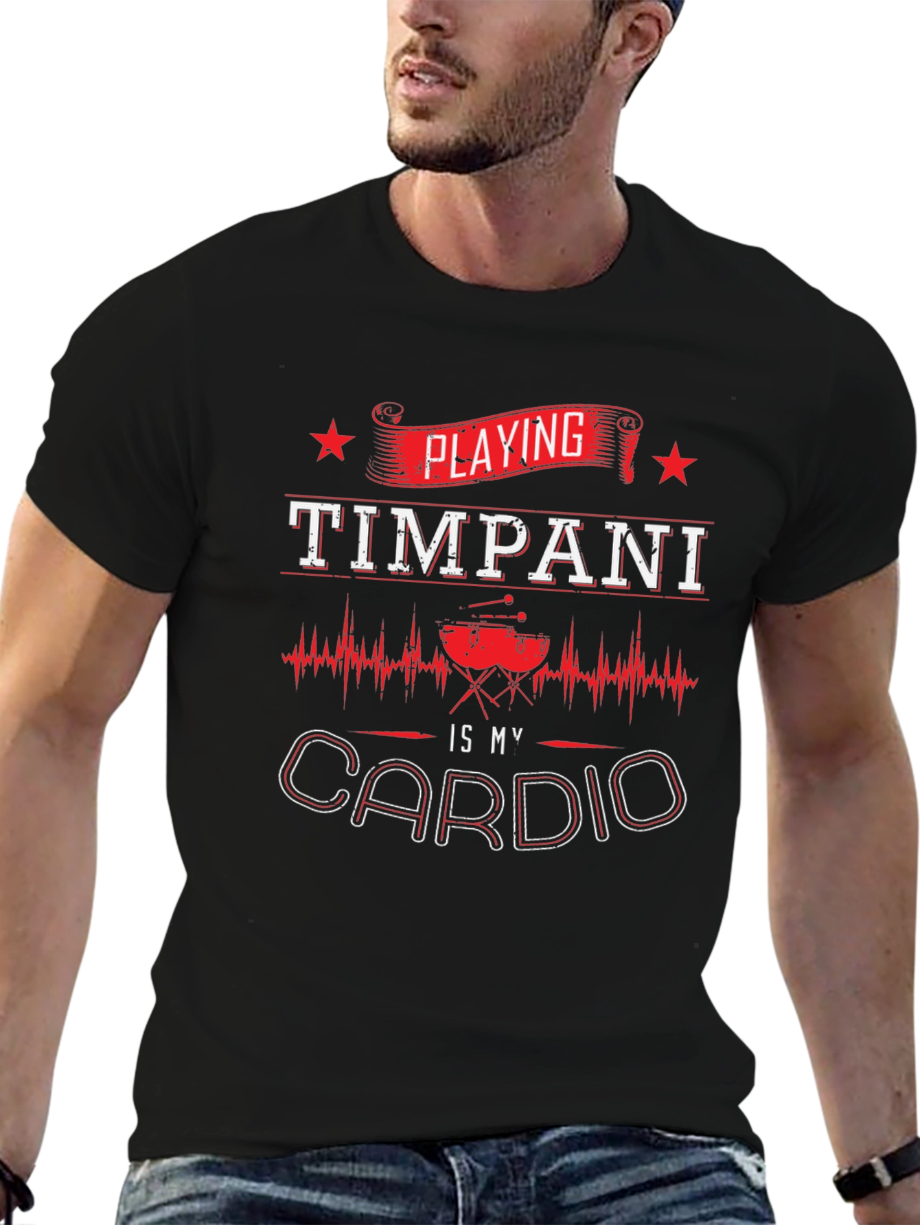 Timpani Cardio Graphic T-Shirt - Musicians Workout Tee