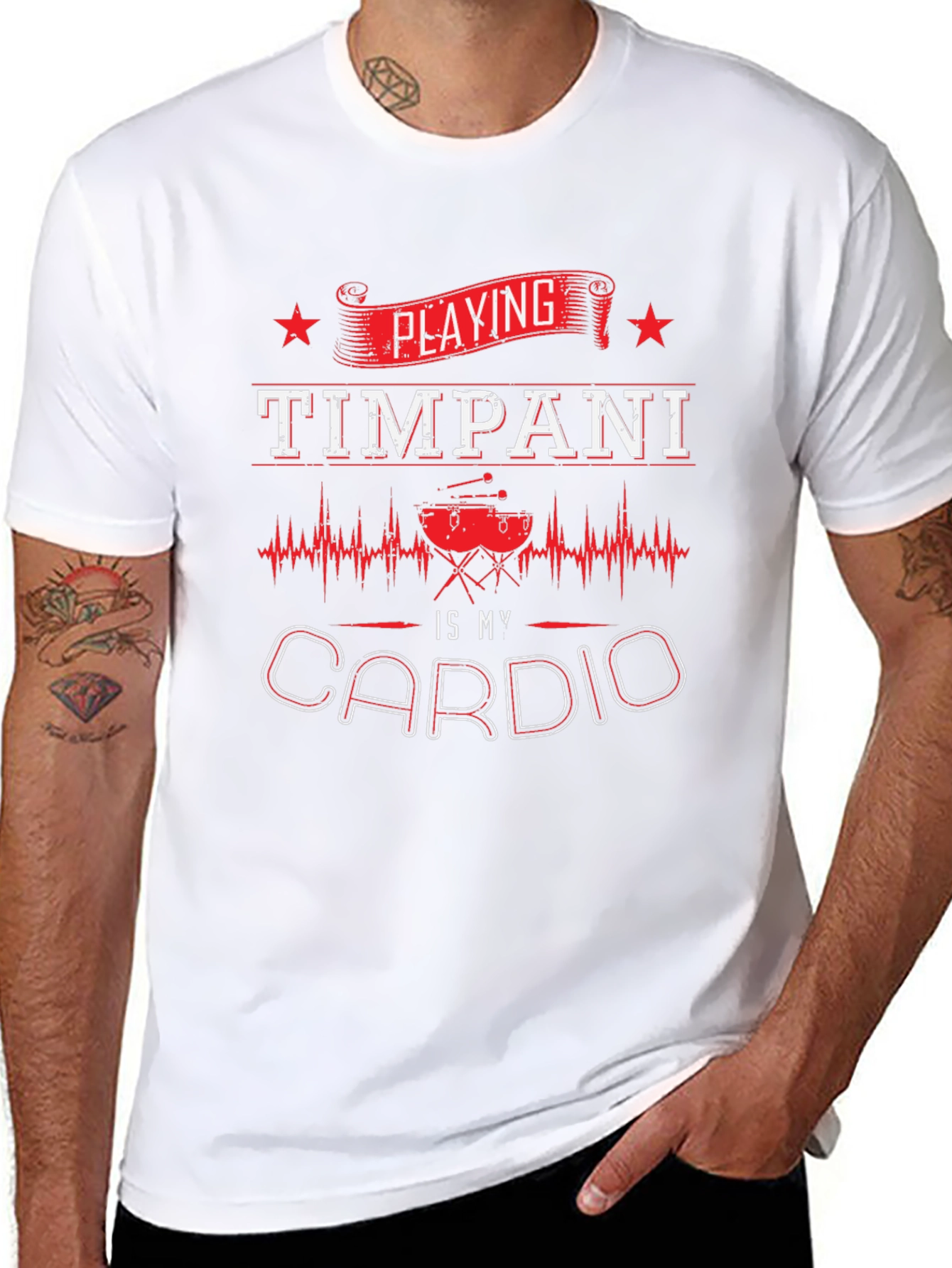 Timpani Cardio Graphic T-Shirt - Musicians Workout Tee