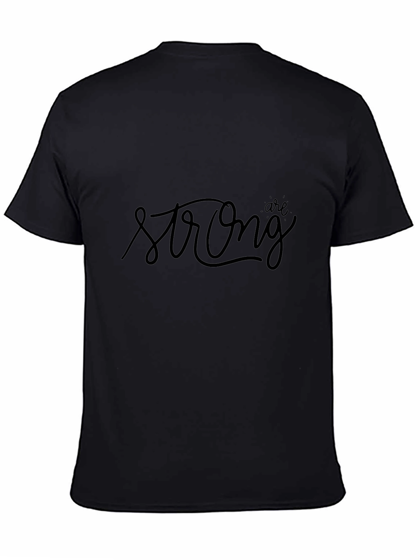 Strong Graphic Tee - Black Short Sleeve T-Shirt