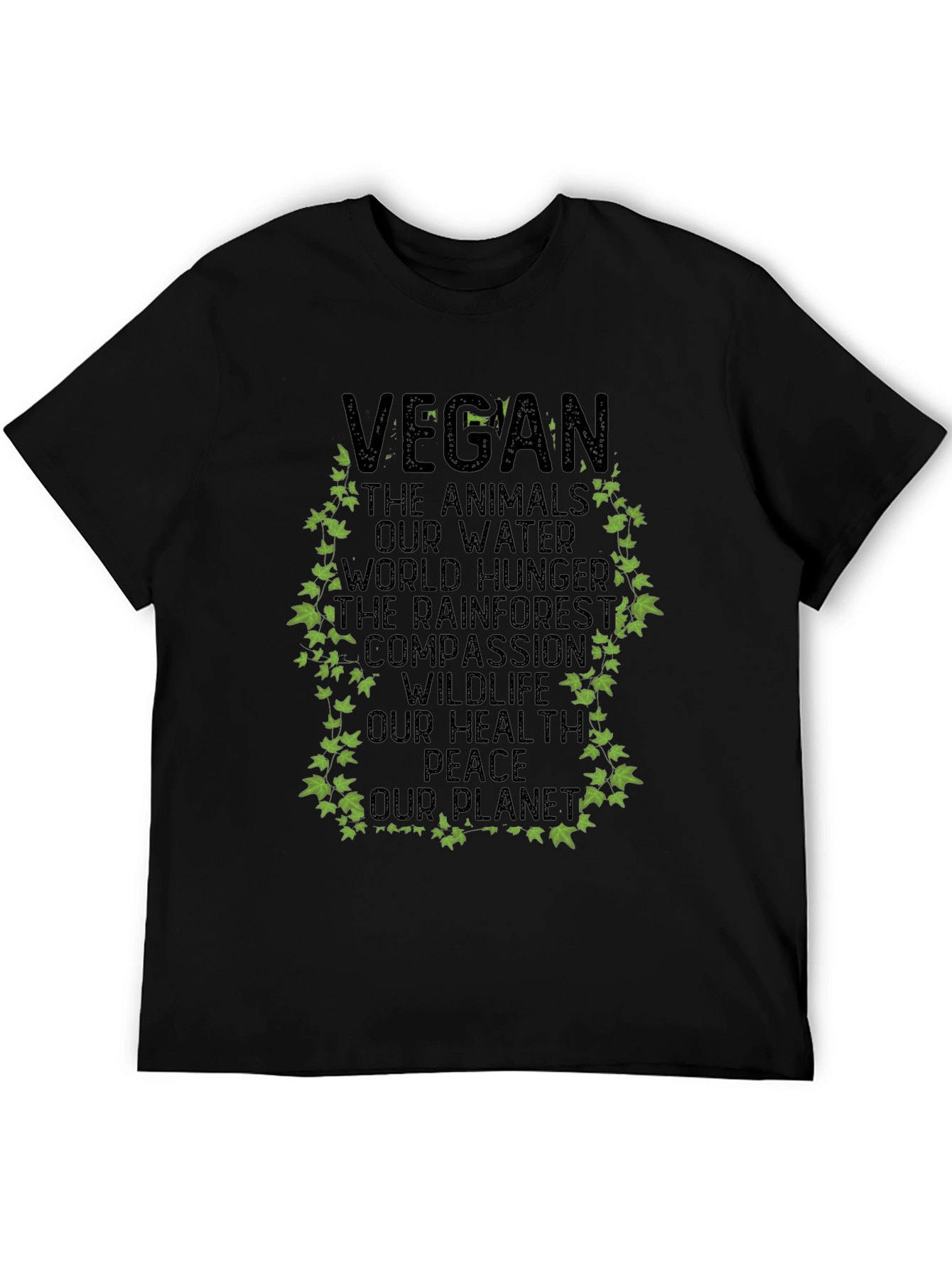 Vegan Cause Graphic Tee - Animals Water Planet