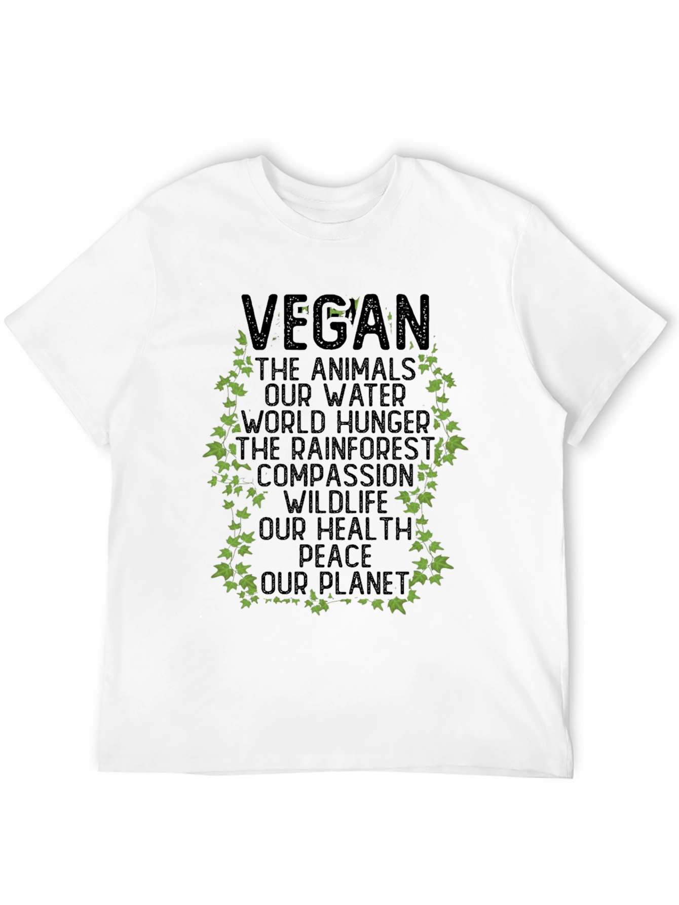 Vegan Cause Graphic Tee - Animals Water Planet
