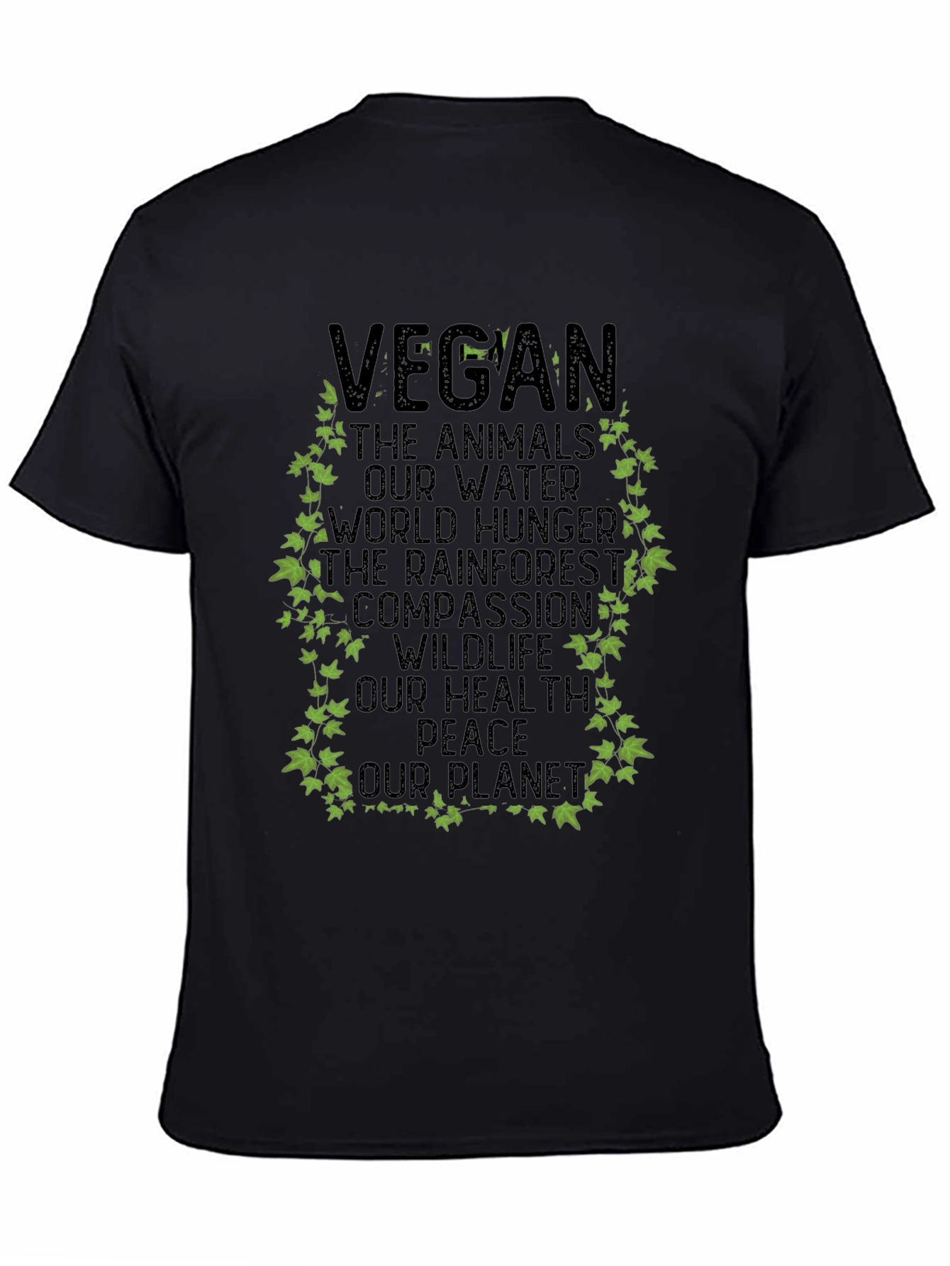 Vegan Cause Graphic Tee - Animals Water Planet