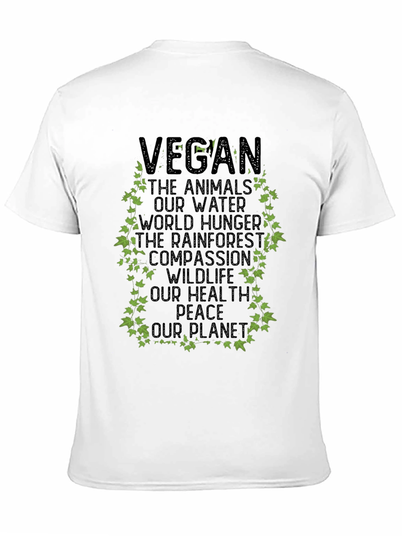 Vegan Cause Graphic Tee - Animals Water Planet