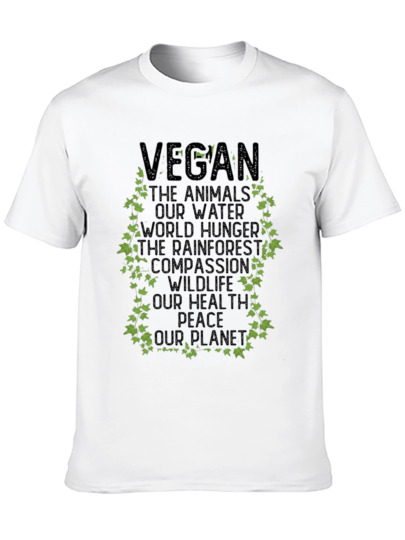Vegan Cause Graphic Tee - Animals Water Planet