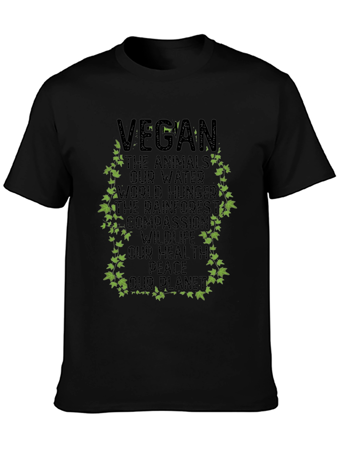 Vegan Cause Graphic Tee - Animals Water Planet