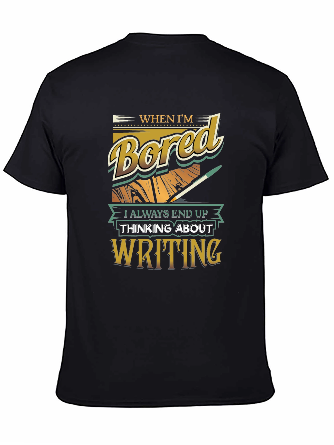 Bored Writer Graphic T-Shirt