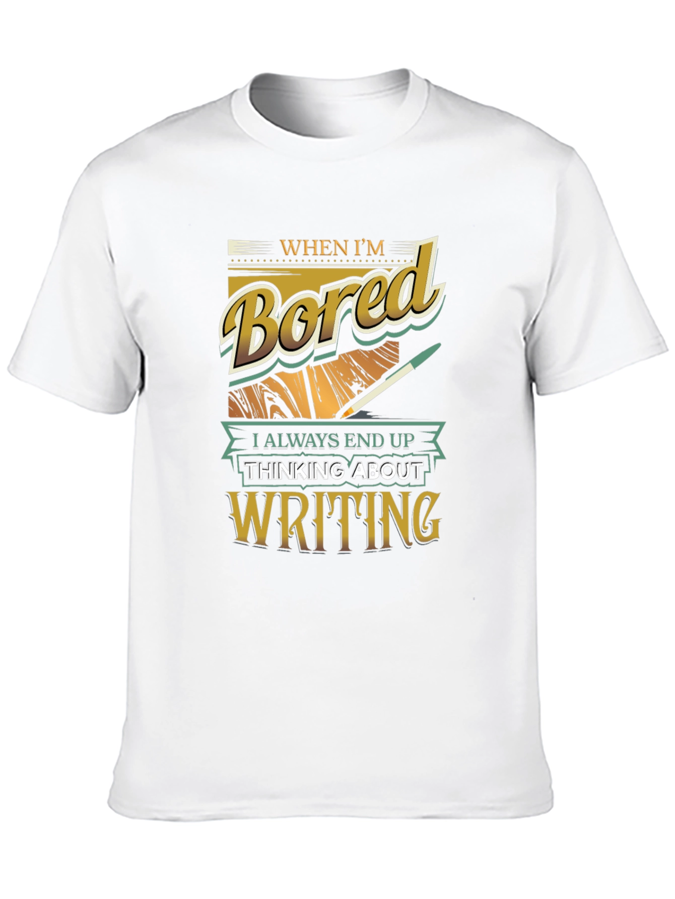 Bored Writer Graphic T-Shirt