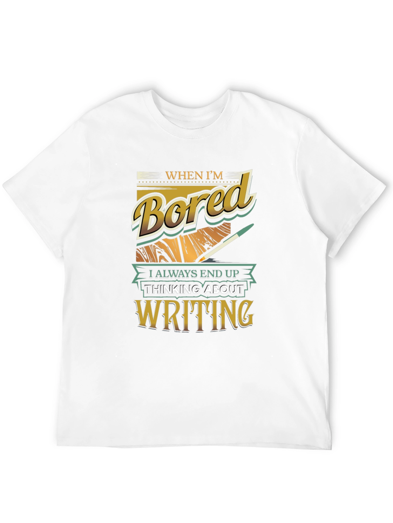 Bored Writer Graphic T-Shirt