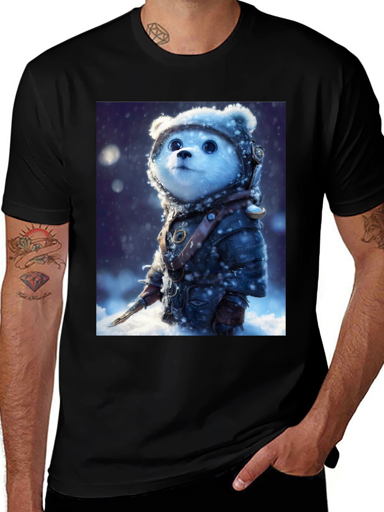Bear Warrior T-Shirt - Snowy Adventure