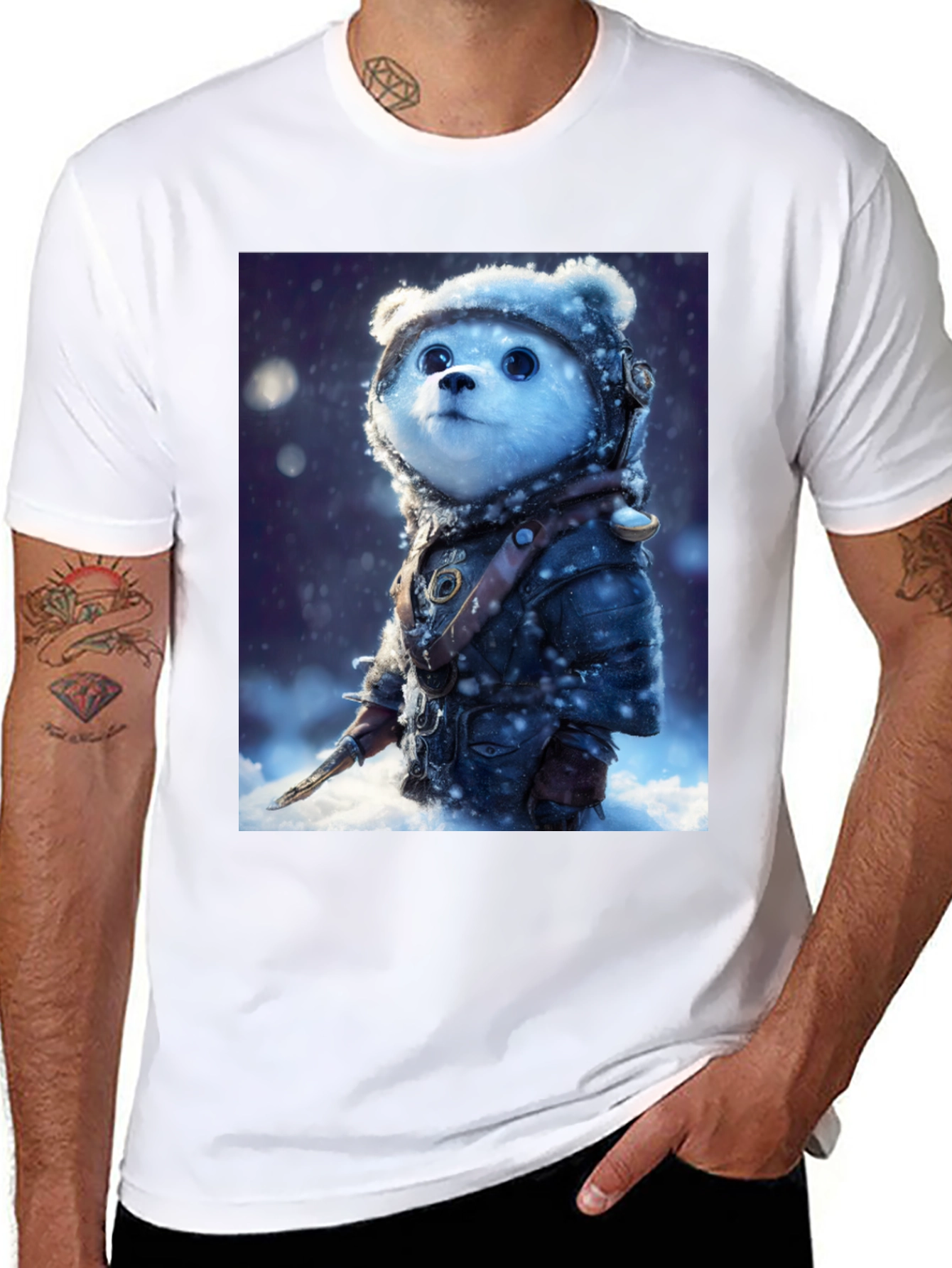 Bear Warrior T-Shirt - Snowy Adventure