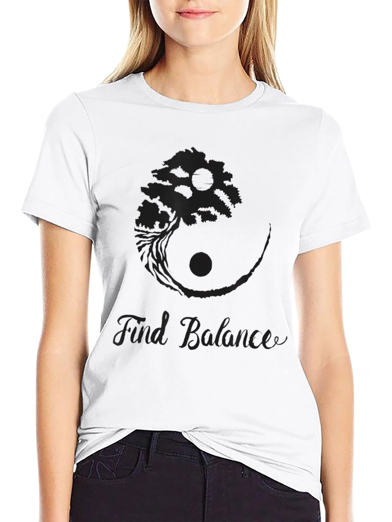 Balance Bonsai Tree Graphic T-Shirt