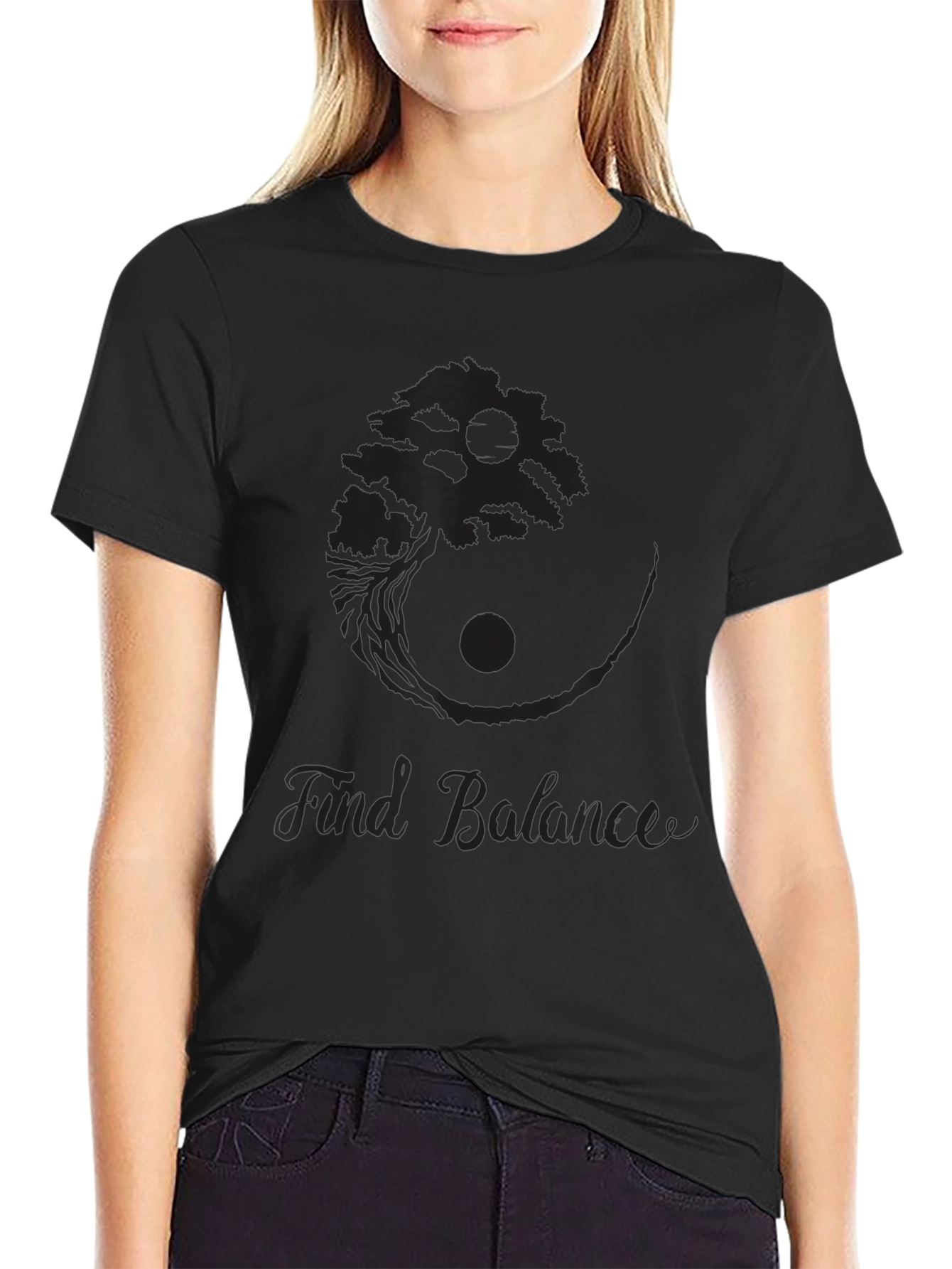 Balance Bonsai Tree Graphic T-Shirt