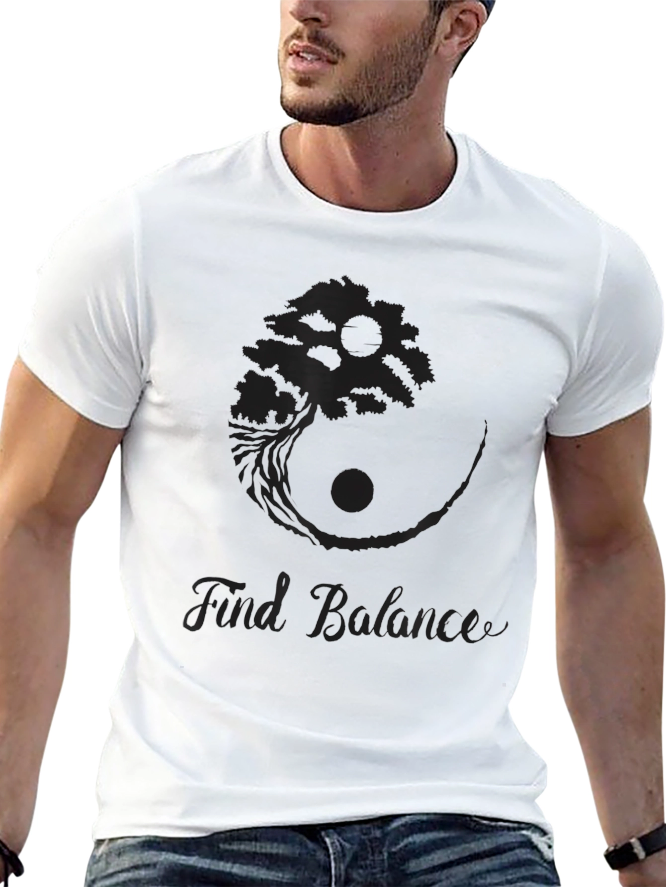 Balance Bonsai Tree Graphic T-Shirt