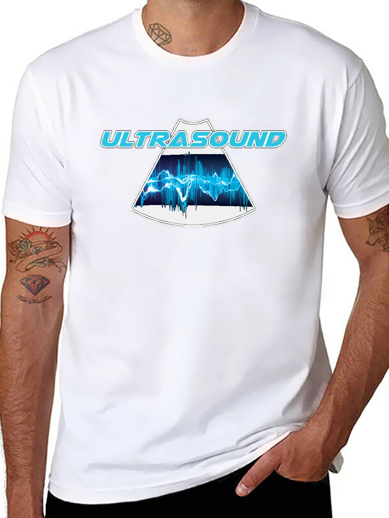 Ultrasound Graphic Tee - Cool Black T-Shirt