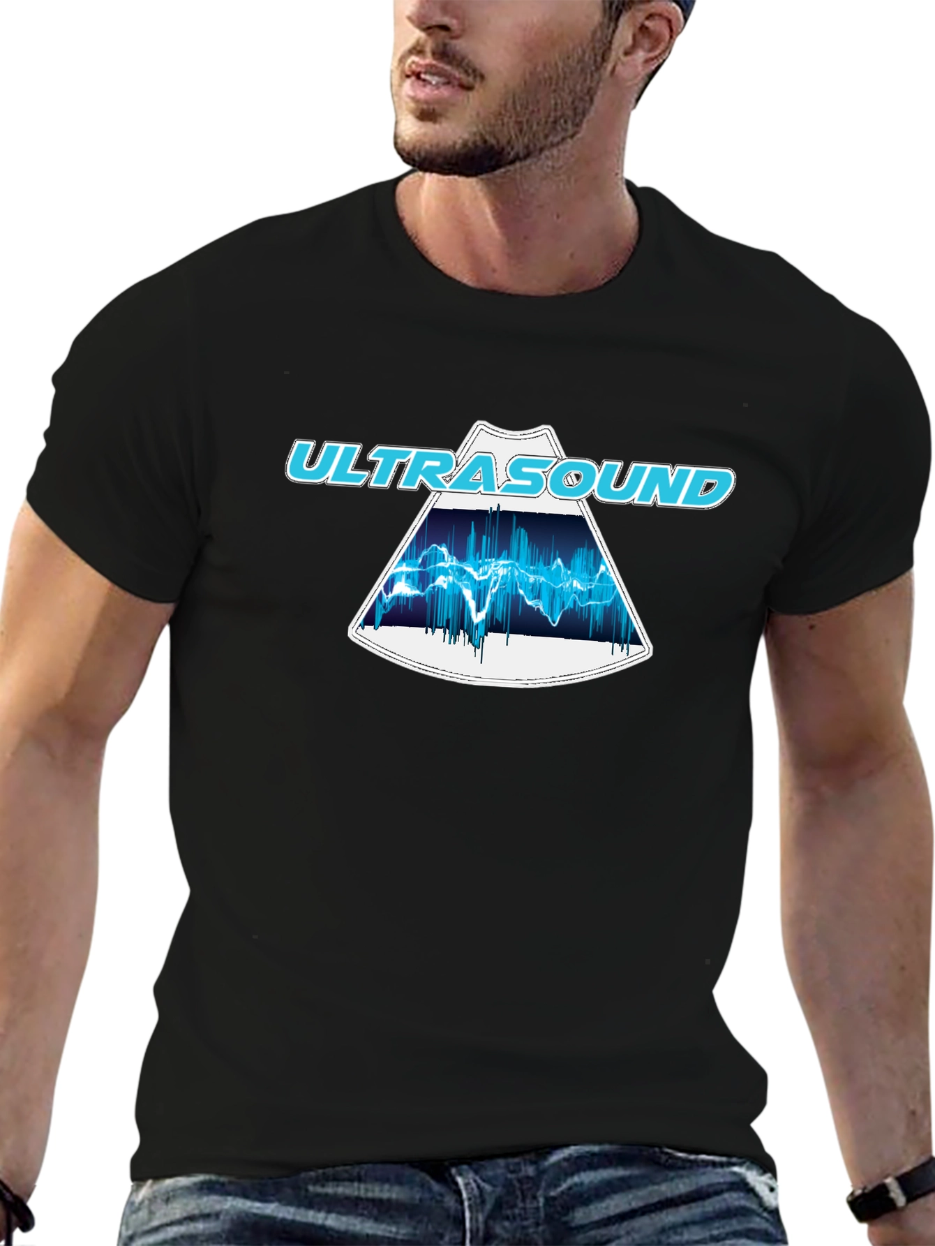 Ultrasound Graphic Tee - Cool Black T-Shirt