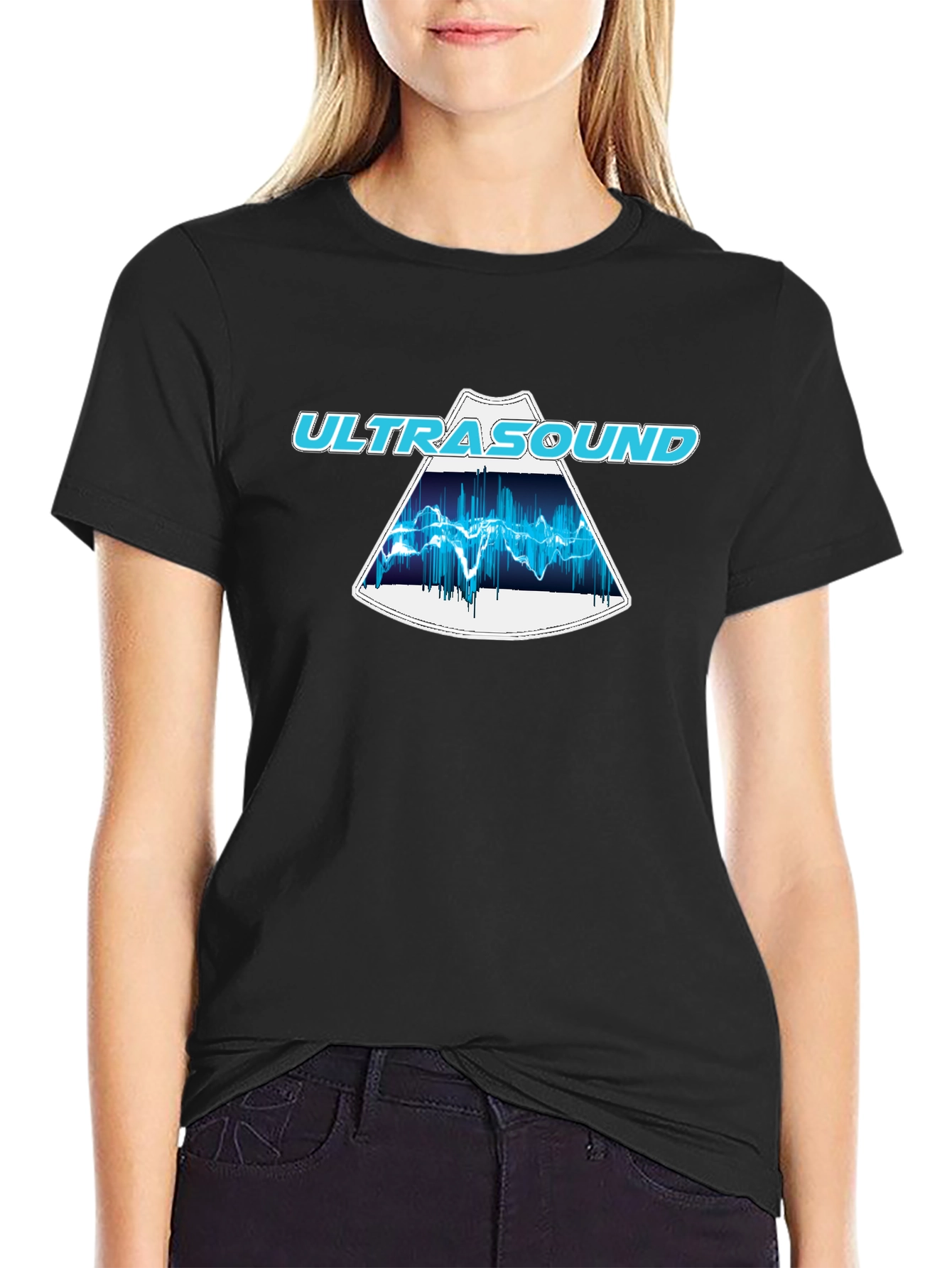 Ultrasound Graphic Tee - Cool Black T-Shirt