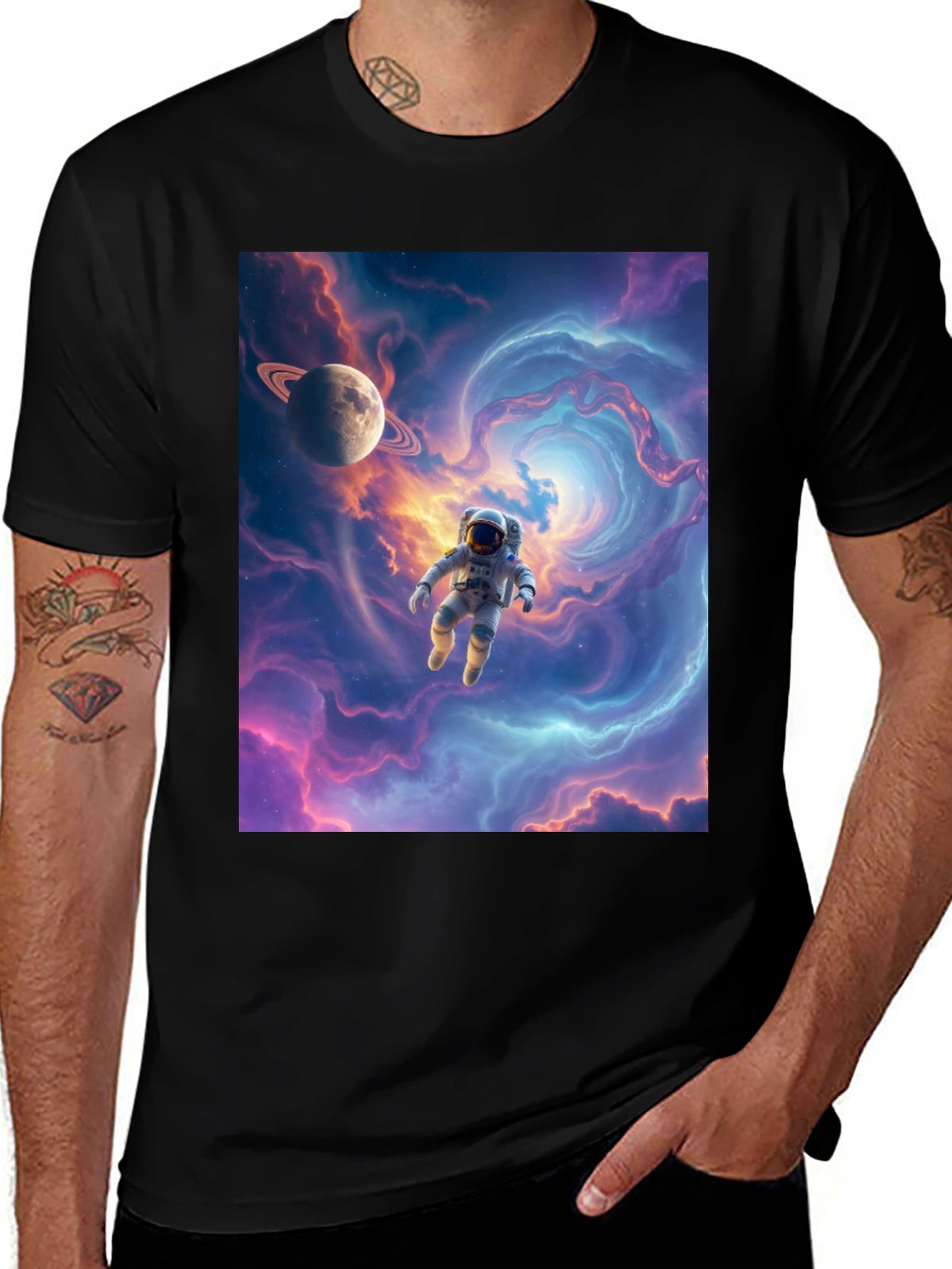 Astronaut Galaxy T-Shirt - Space Adventure Tee