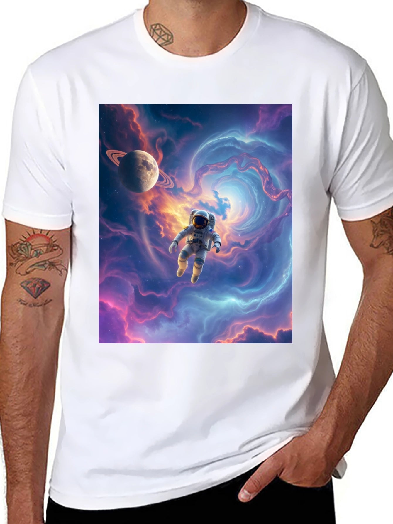 Astronaut Galaxy T-Shirt - Space Adventure Tee