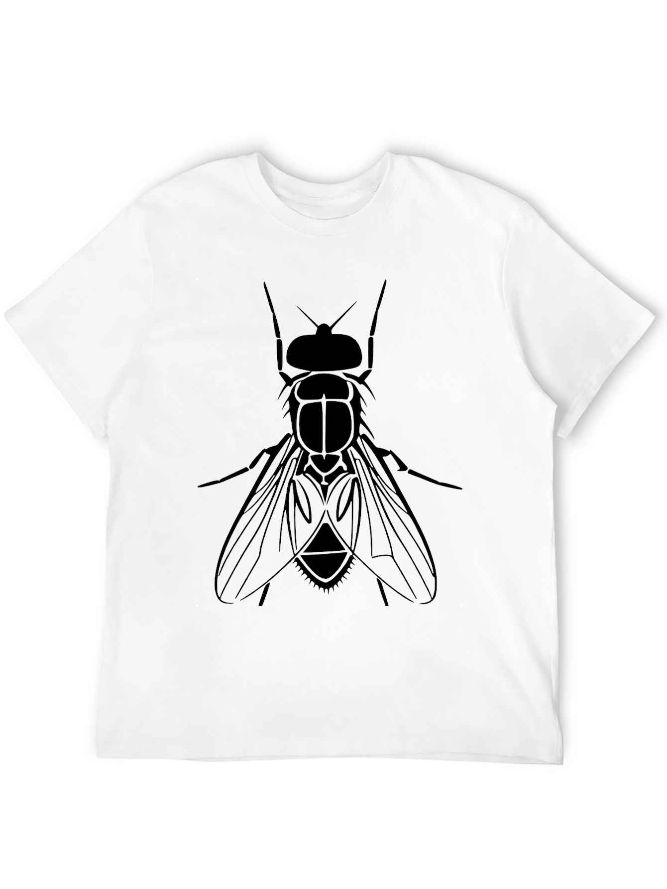 Black Fly Graphic Tee - Unique Insect Design