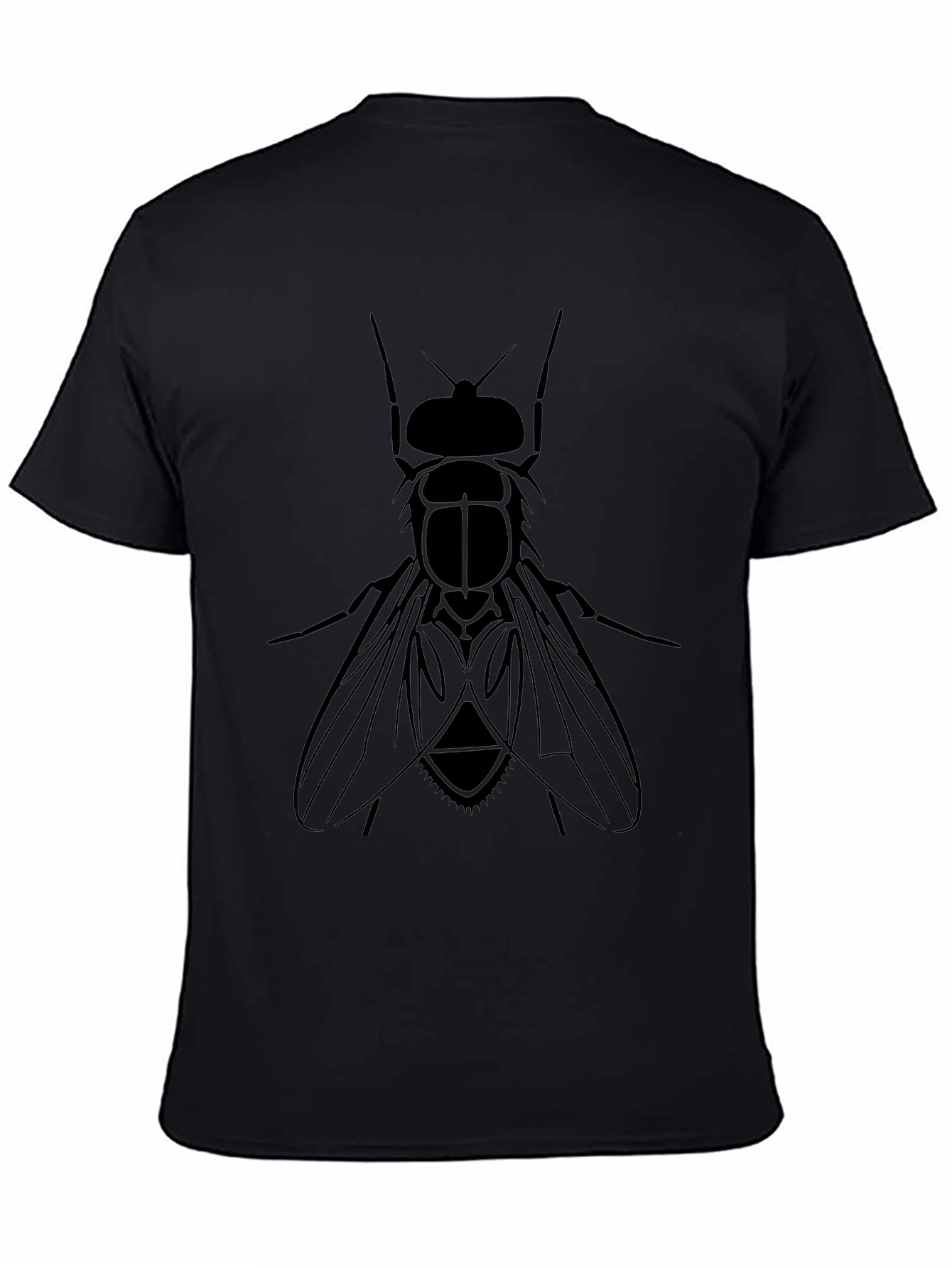 Black Fly Graphic Tee - Unique Insect Design