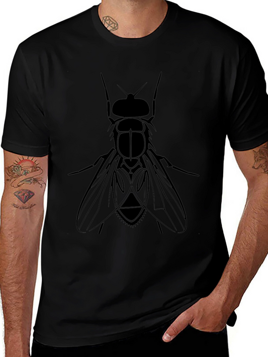 Black Fly Graphic Tee - Unique Insect Design