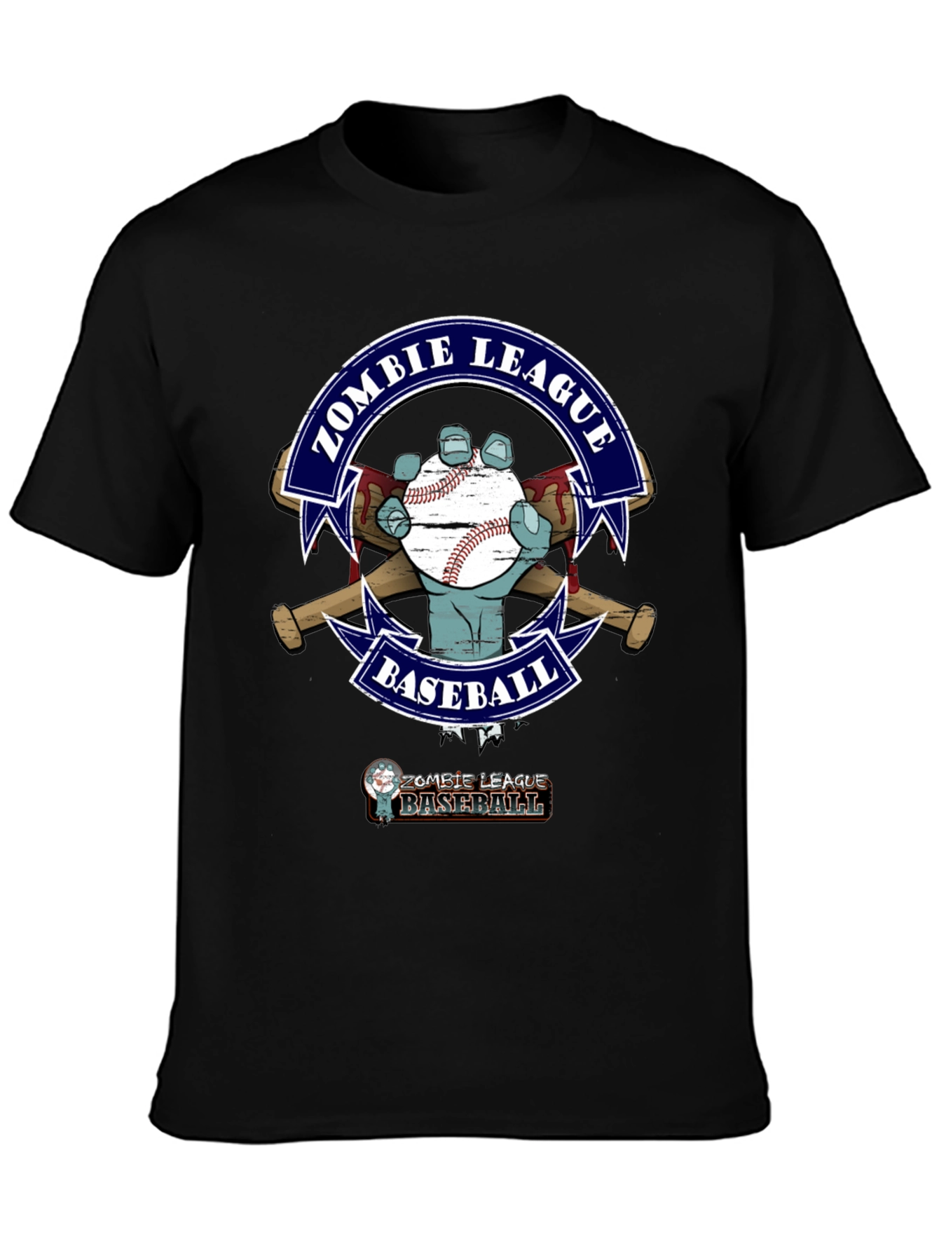 Zombie League Baseball T-Shirt - Unique Design